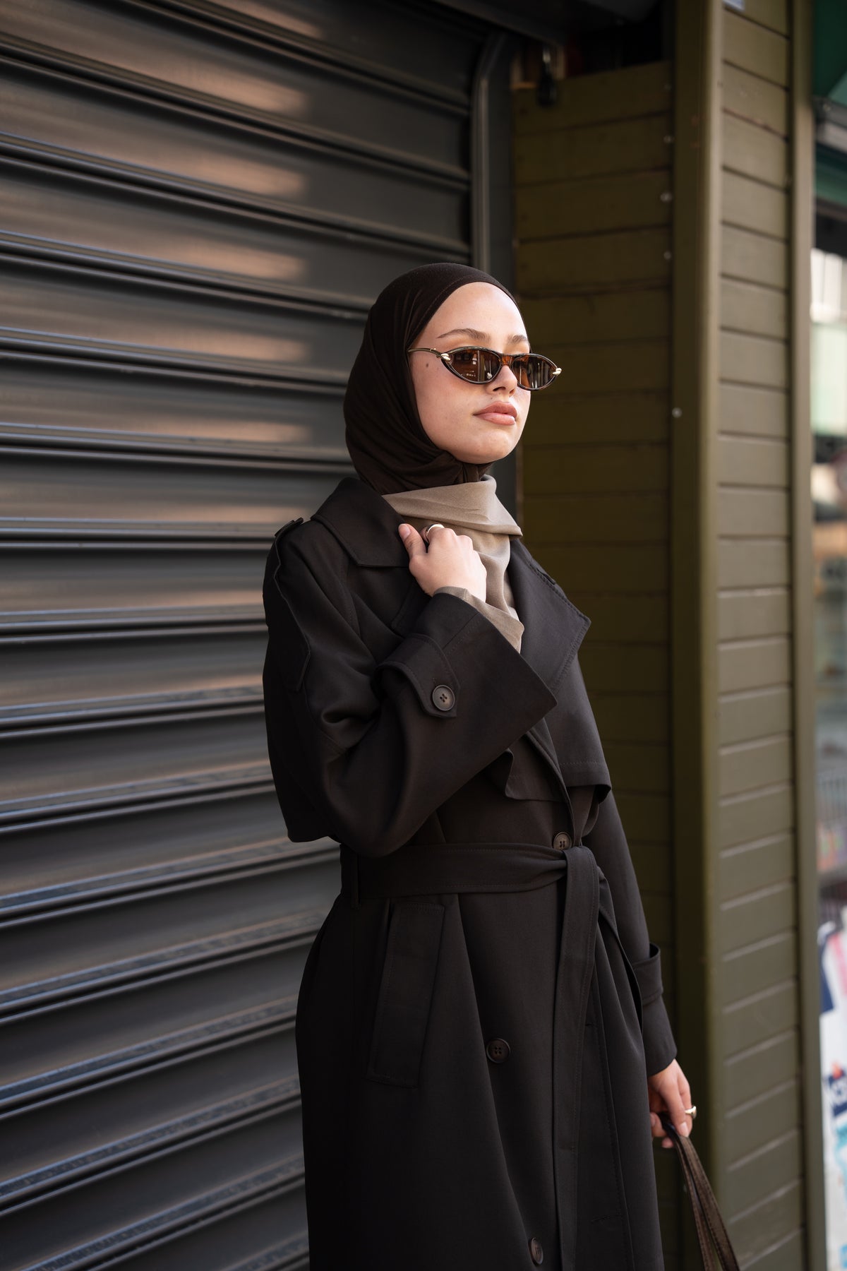Premium Oversize Trençkot Kahverengi