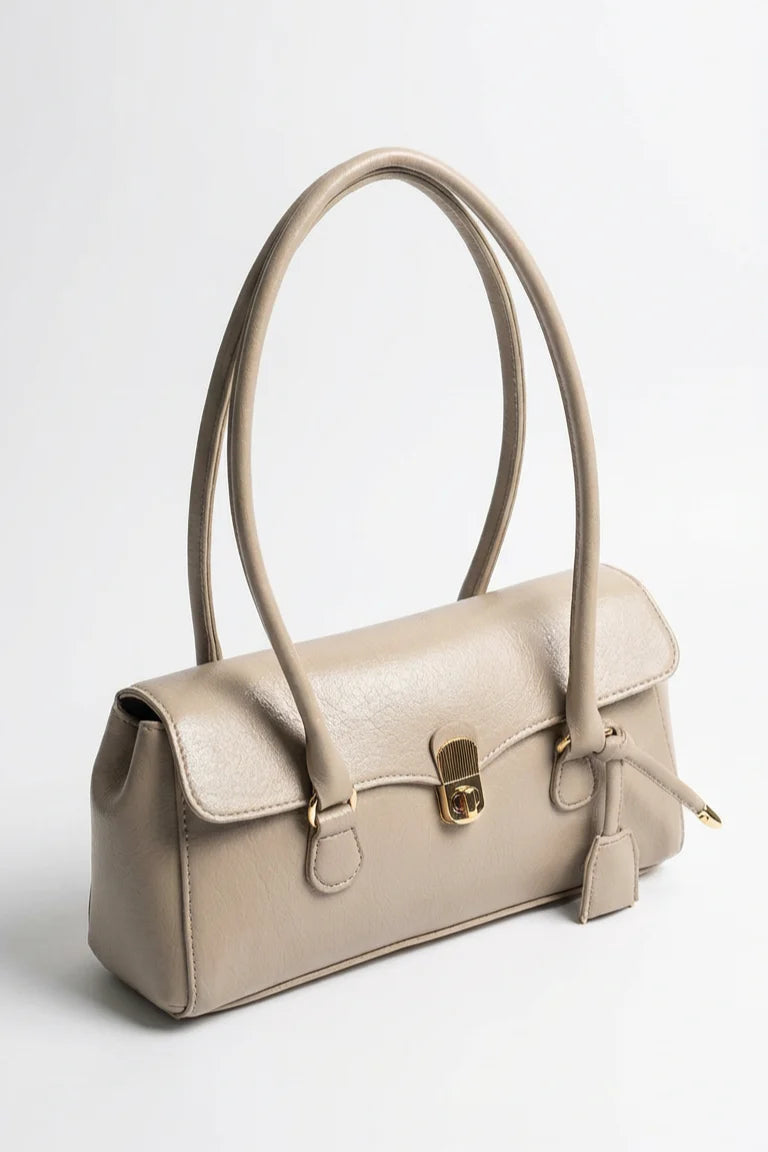 Çift Kulplu Baget Çanta BEJ