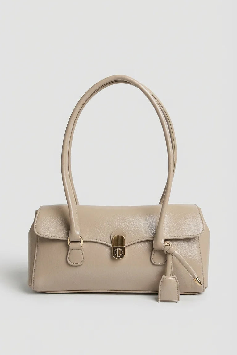Çift Kulplu Baget Çanta BEJ