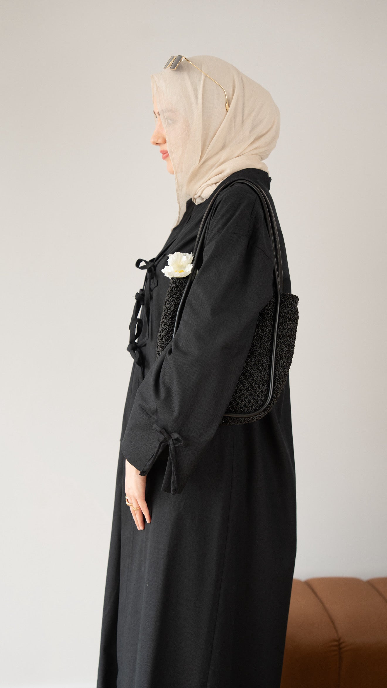 Keten Kimono İkili Takım SİYAH
