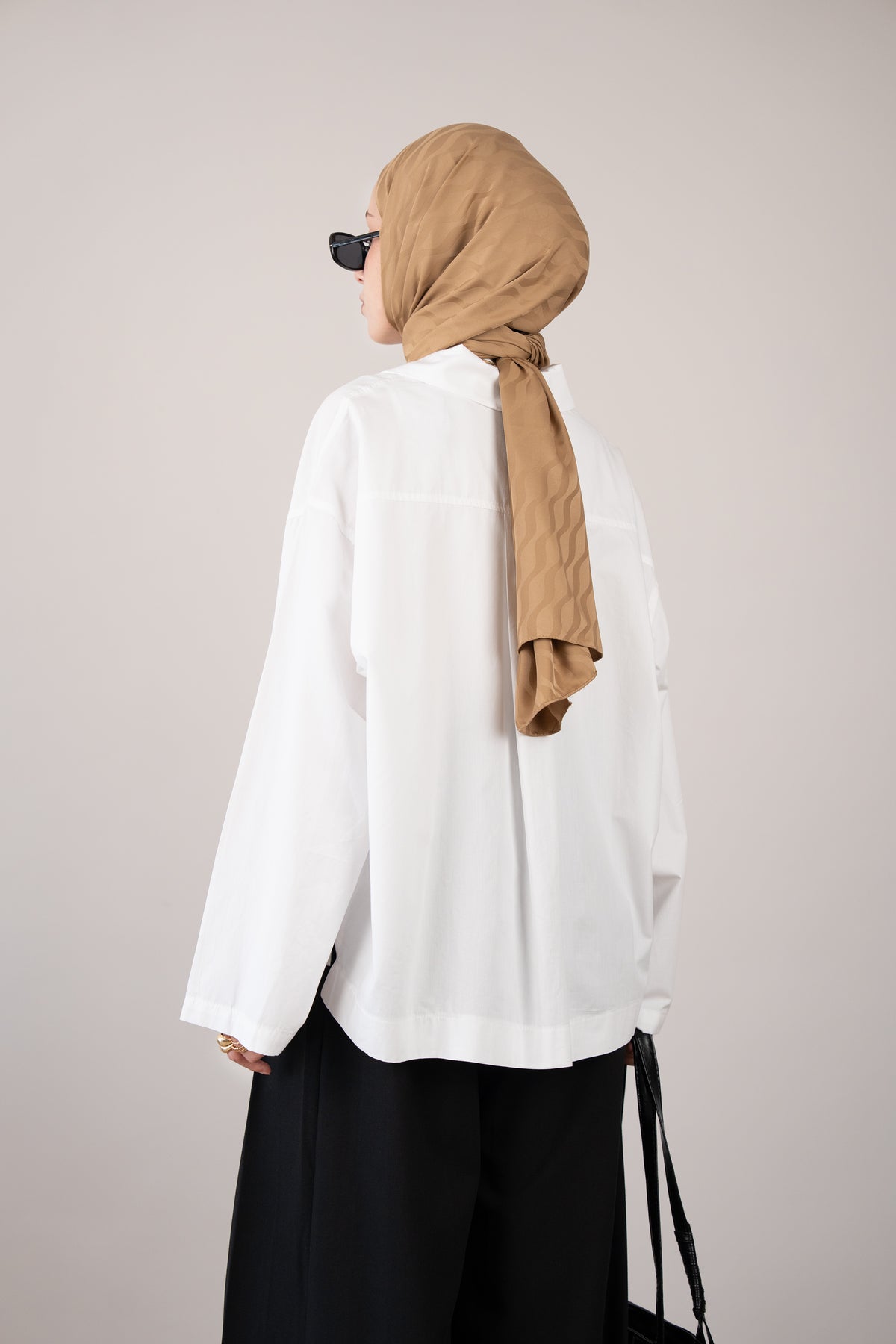Pat Detaylı Oversize Gömlek BEYAZ