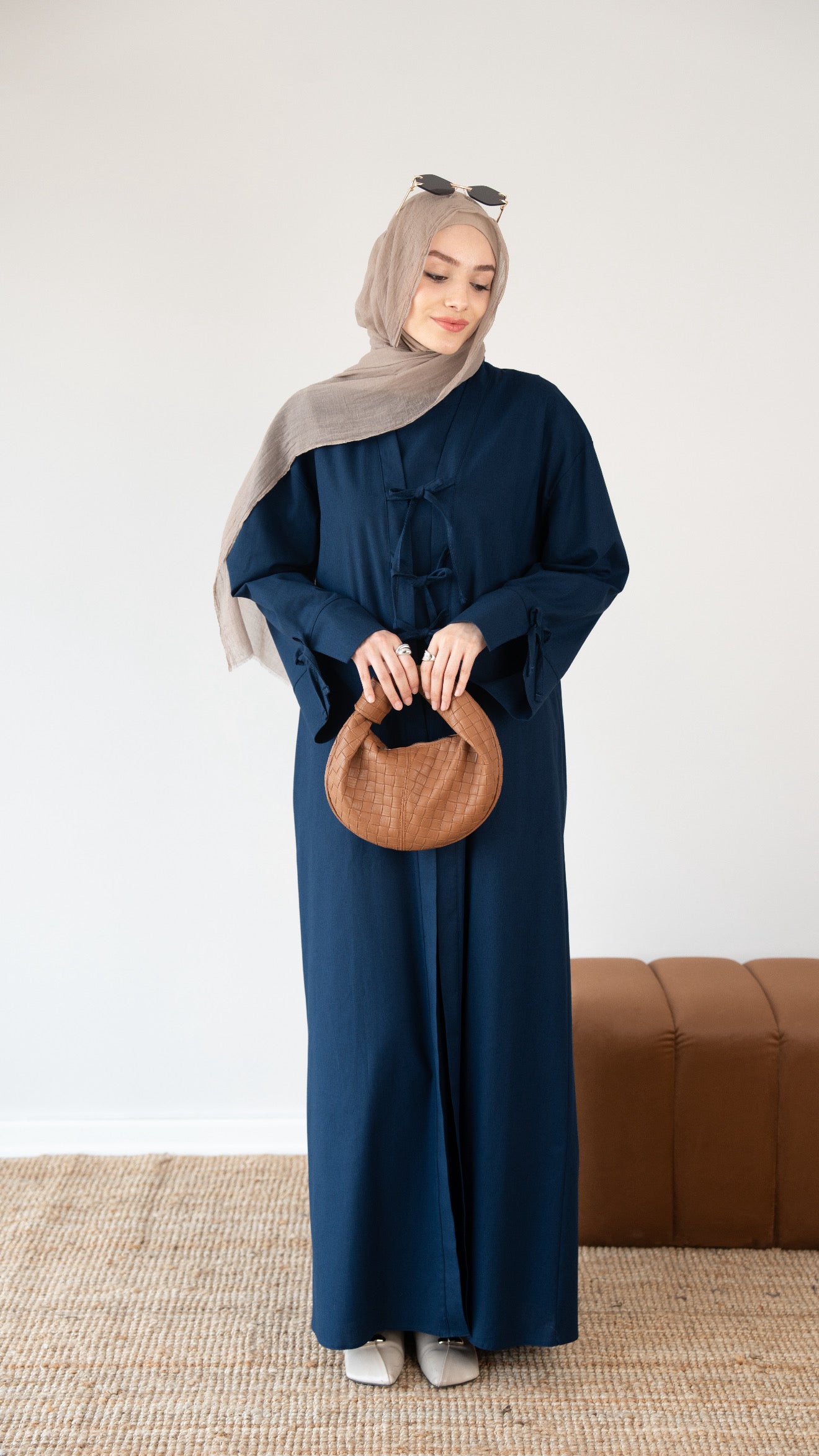 Keten Kimono İkili Takım LACİVERT