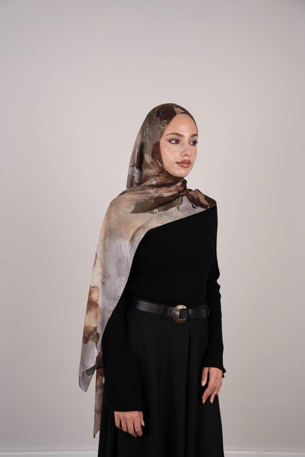 Flora Reverie Çift Taraflı Şal GÜL KURUSU
