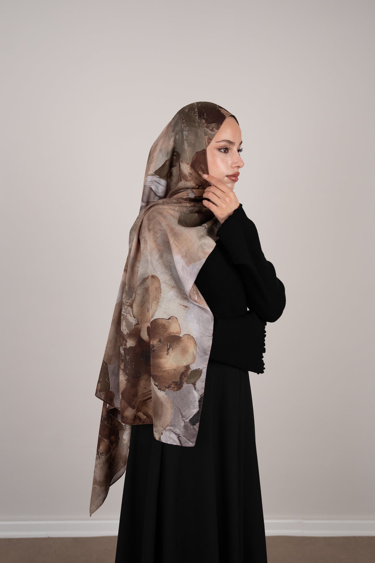 Flora Reverie Çift Taraflı Şal GÜL KURUSU