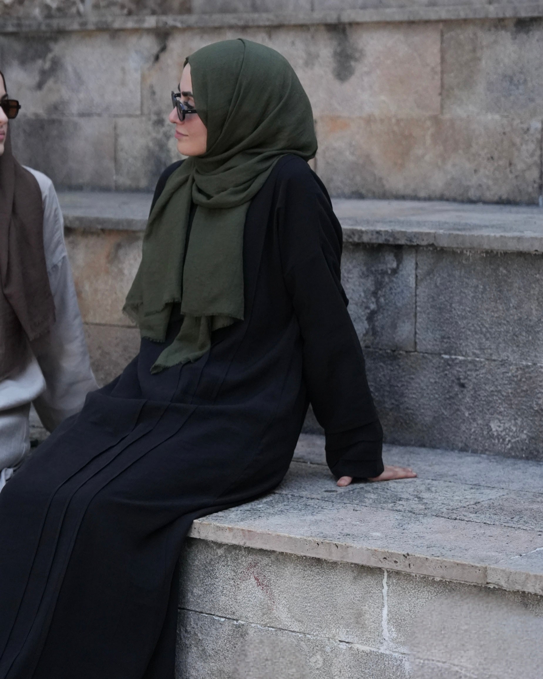 Nisa Nervürlü Elbise SİYAH
