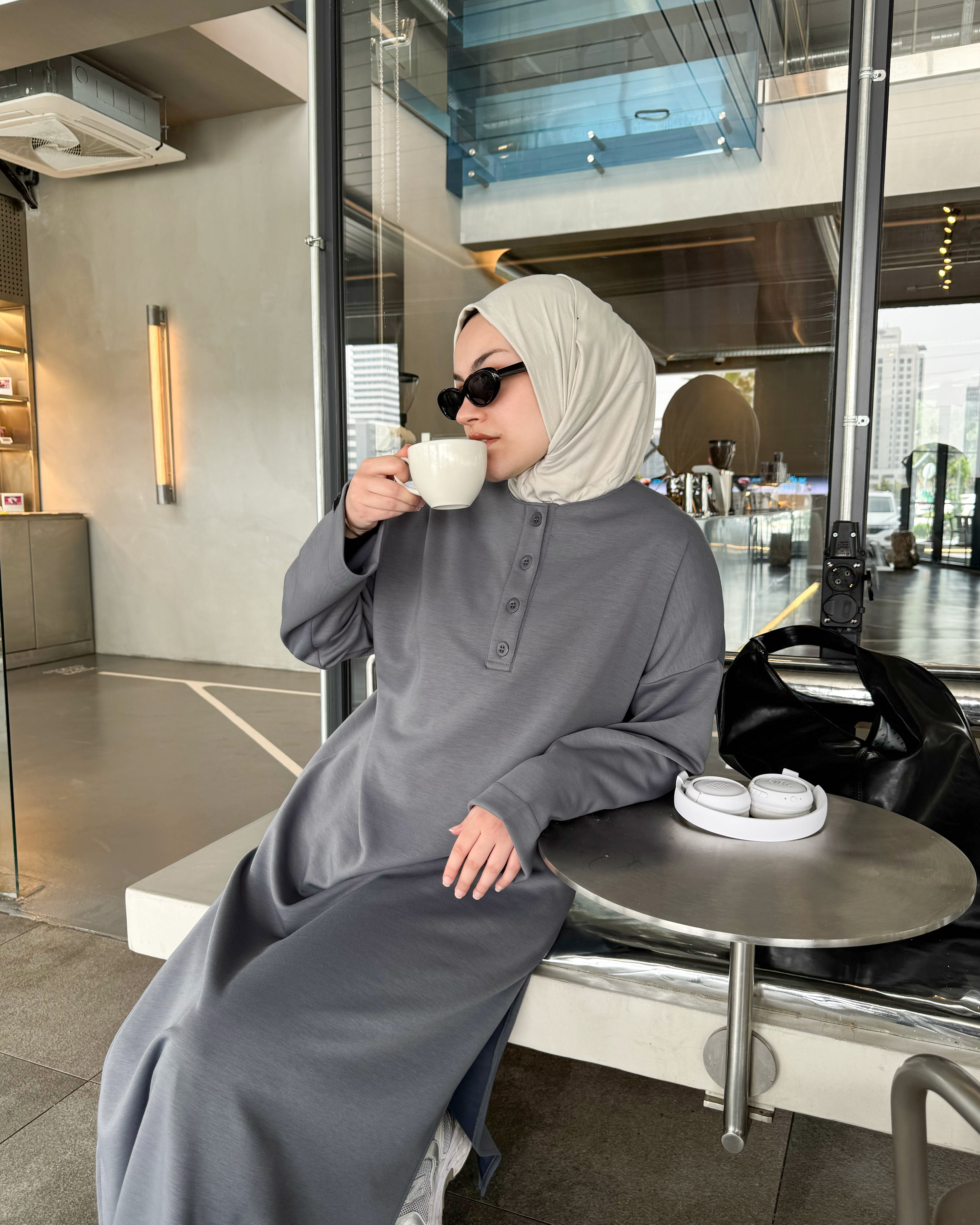 Modal Pantolonlu Takım GRİ