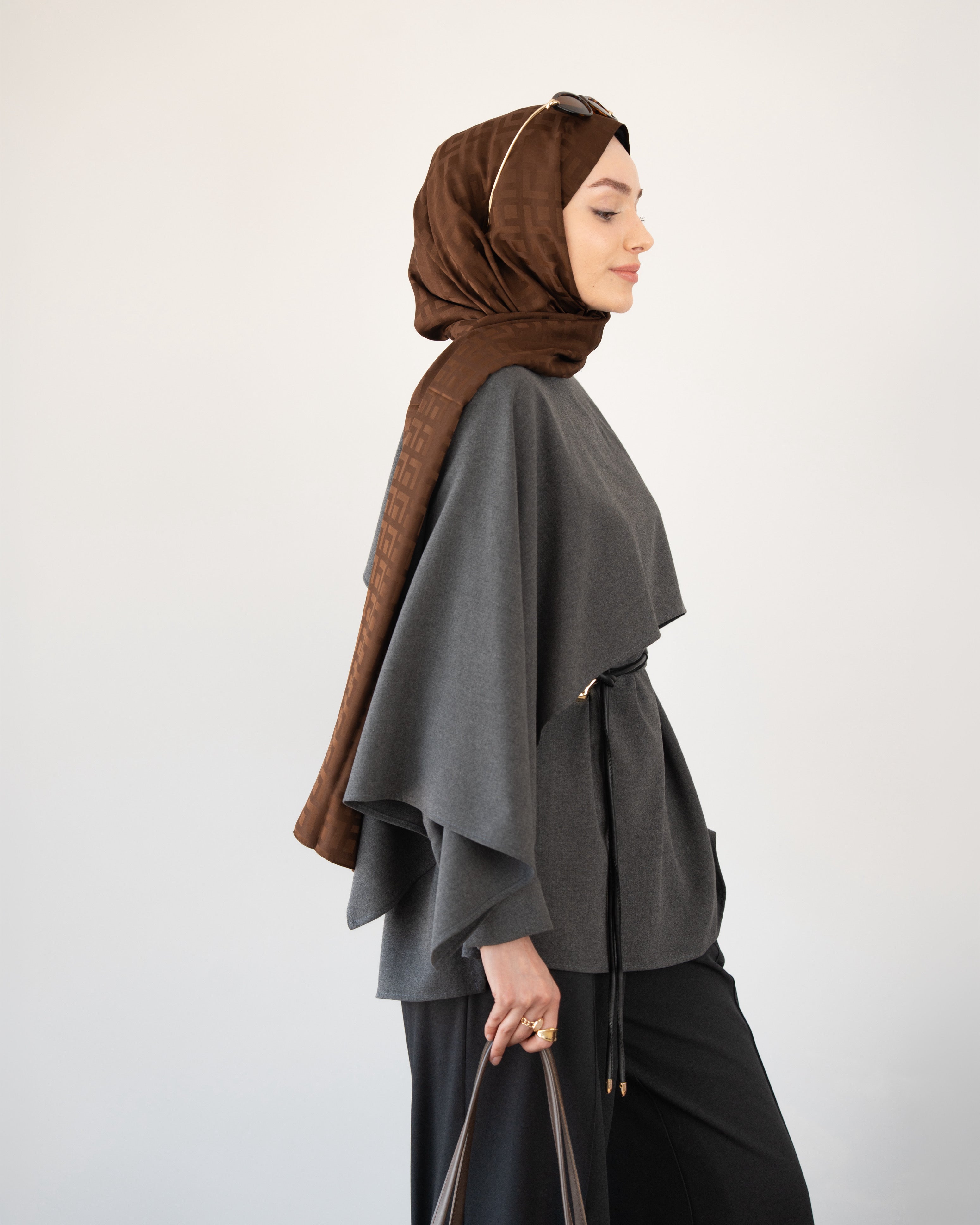 Pelerinli Tunik ANTRASİT
