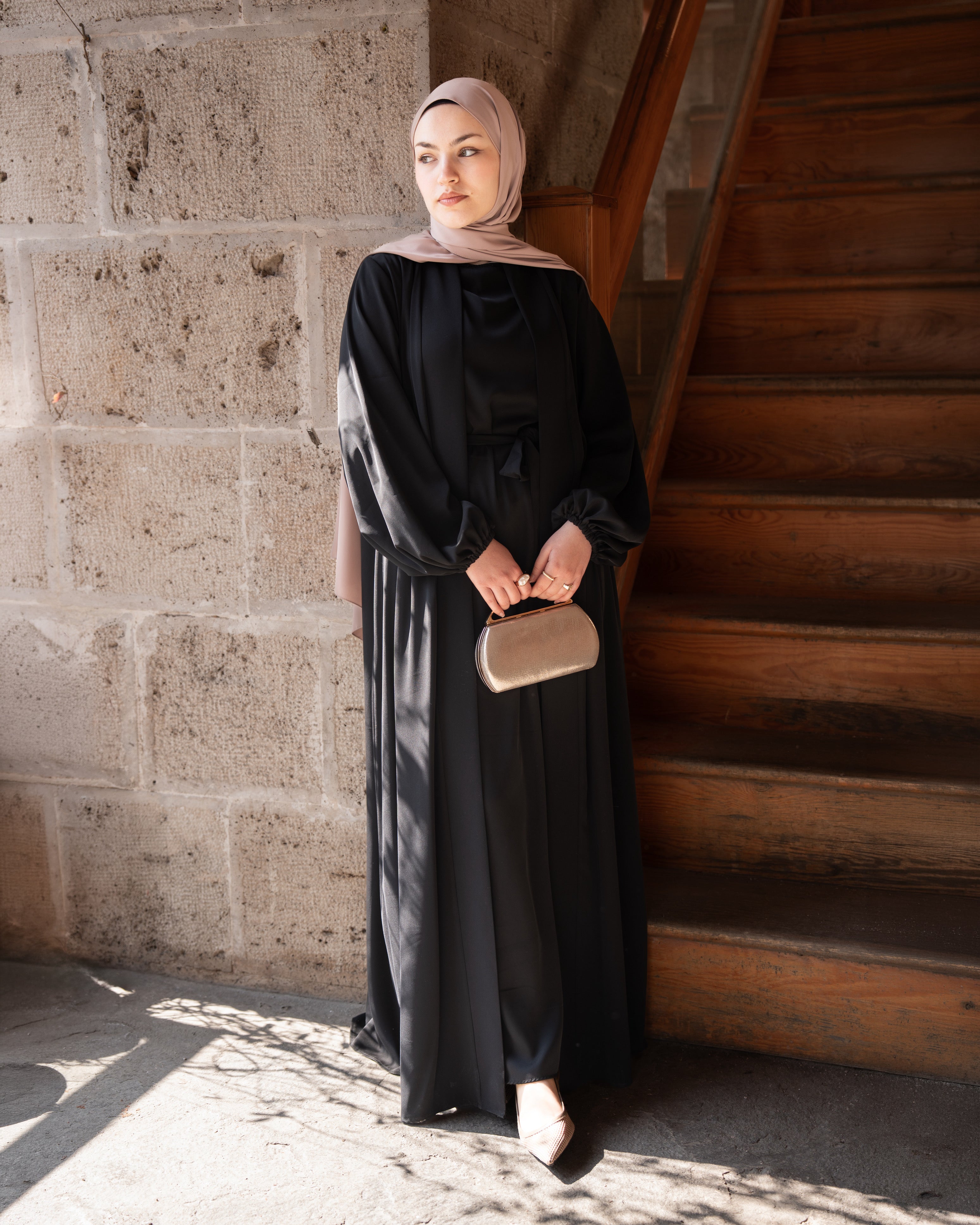 Luxury Abaya Takım SİYAH