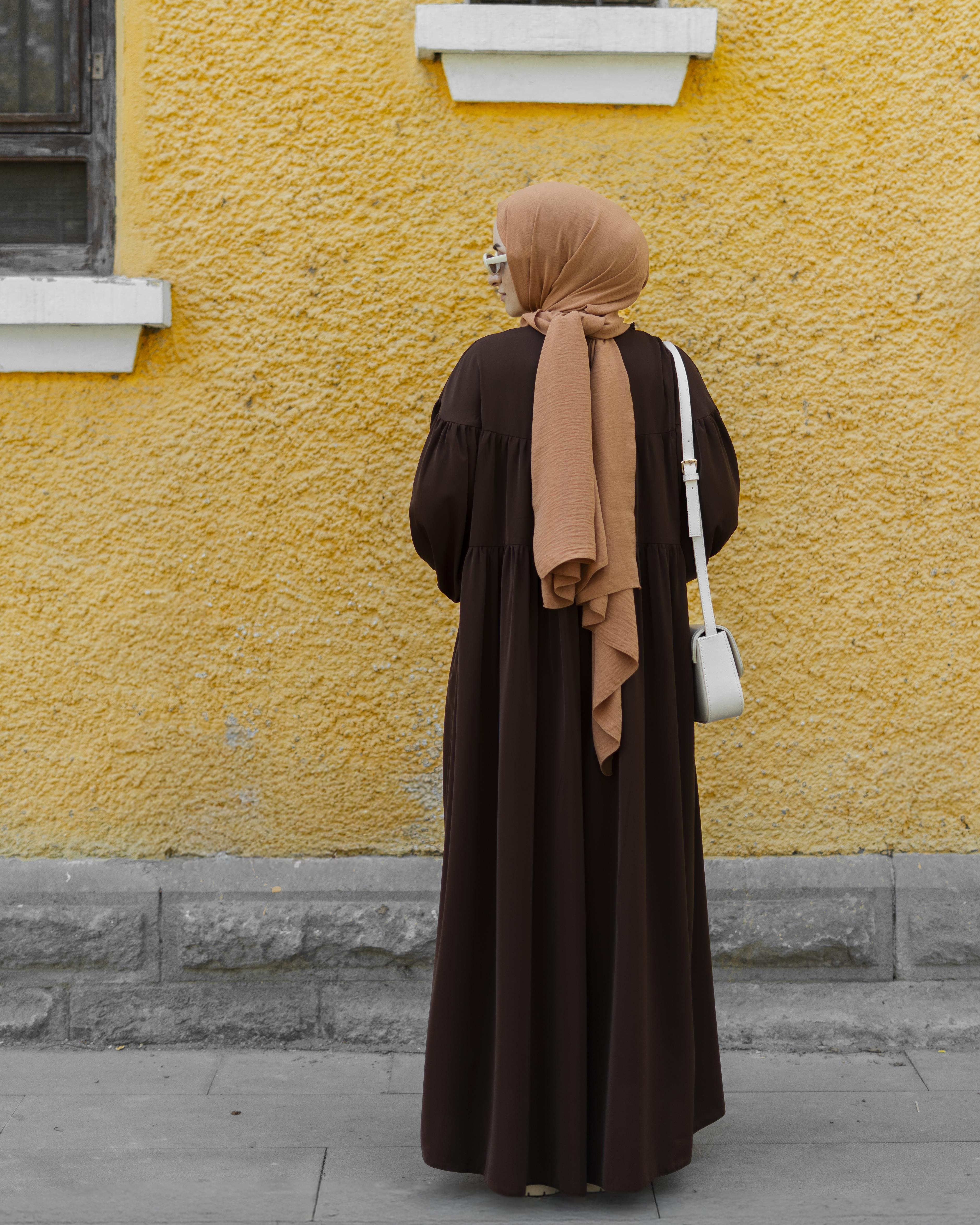 Aylina Elbise KAHVERENGİ