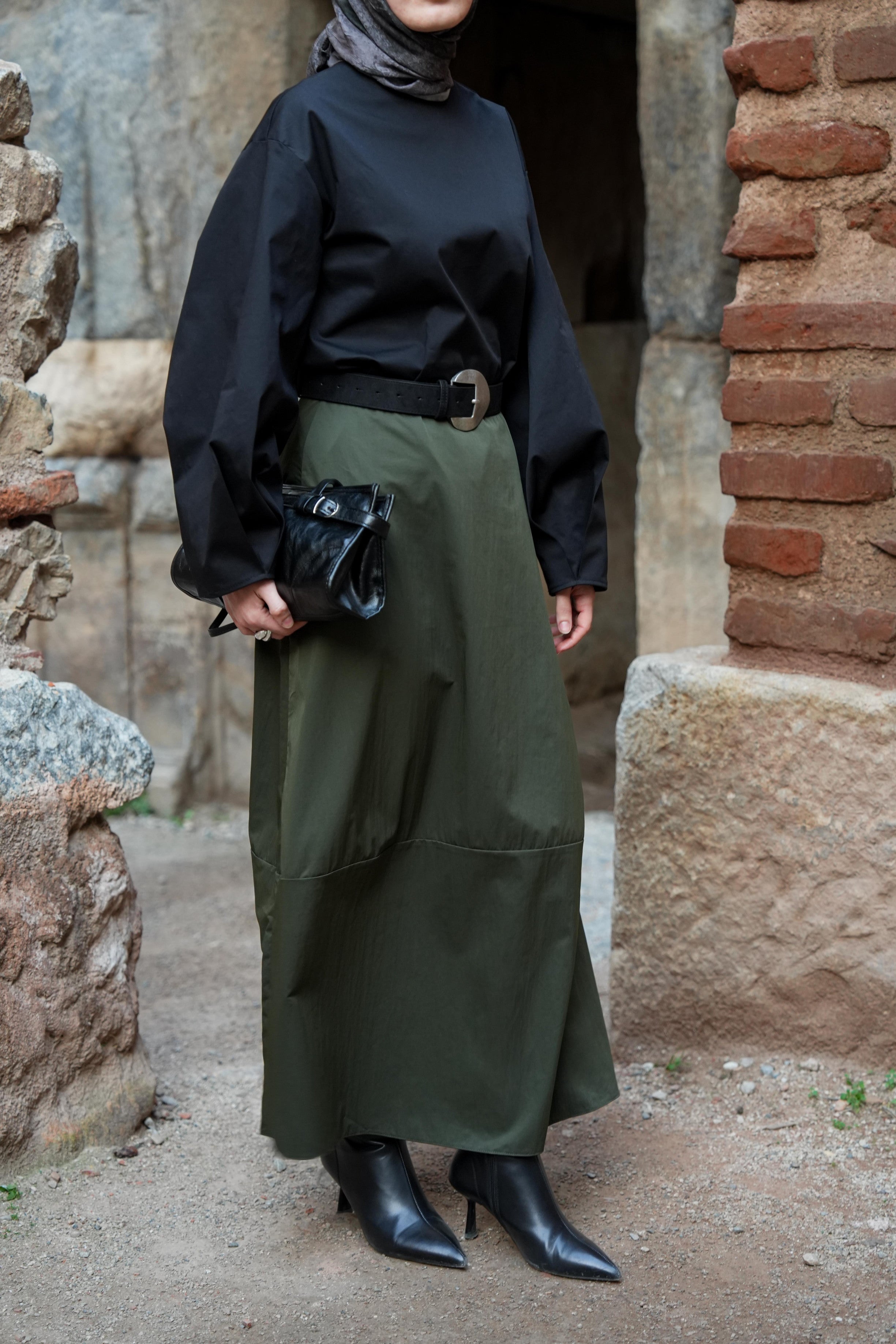 Basıc Etek HAKİ YEŞİL