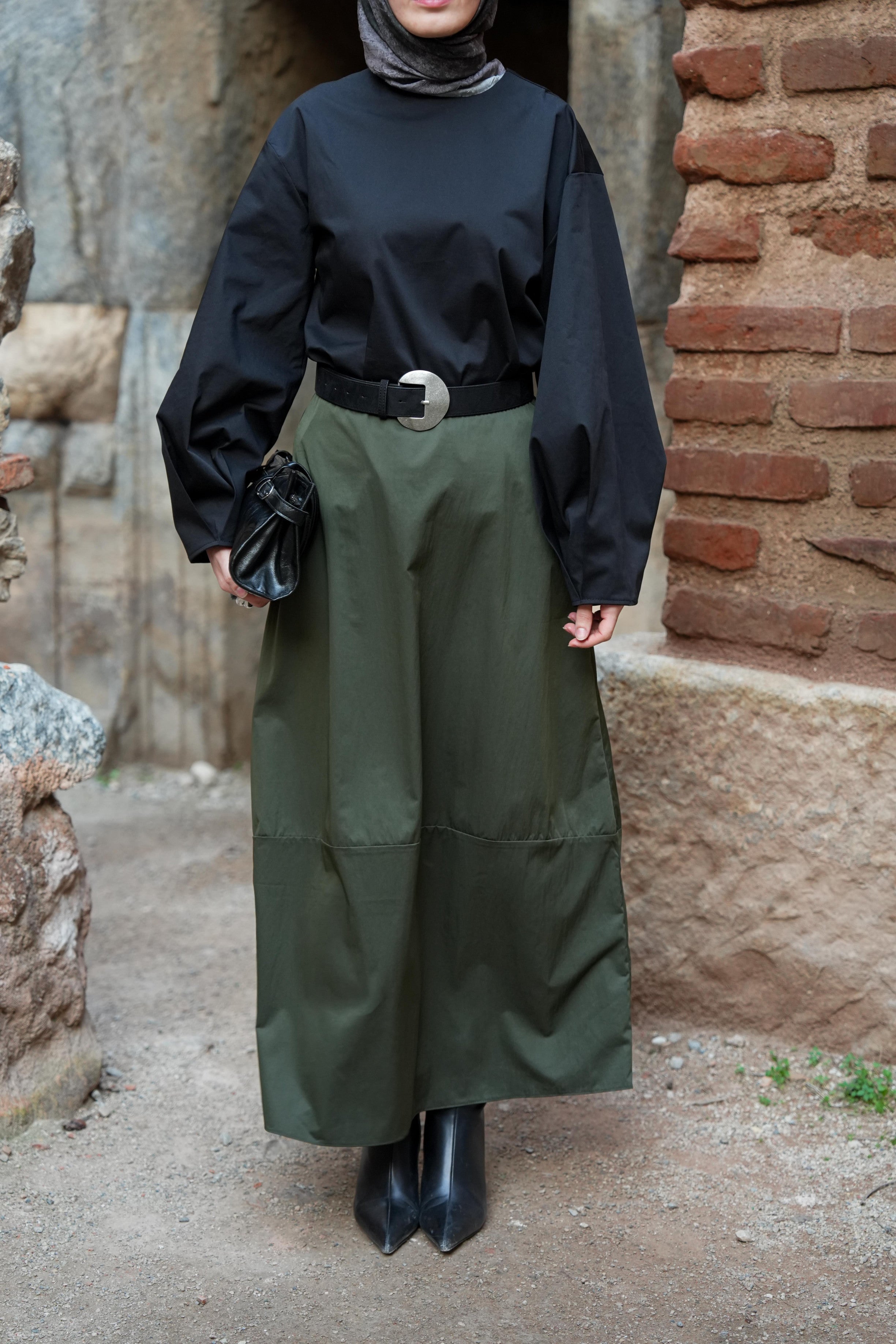 Basıc Etek HAKİ YEŞİL