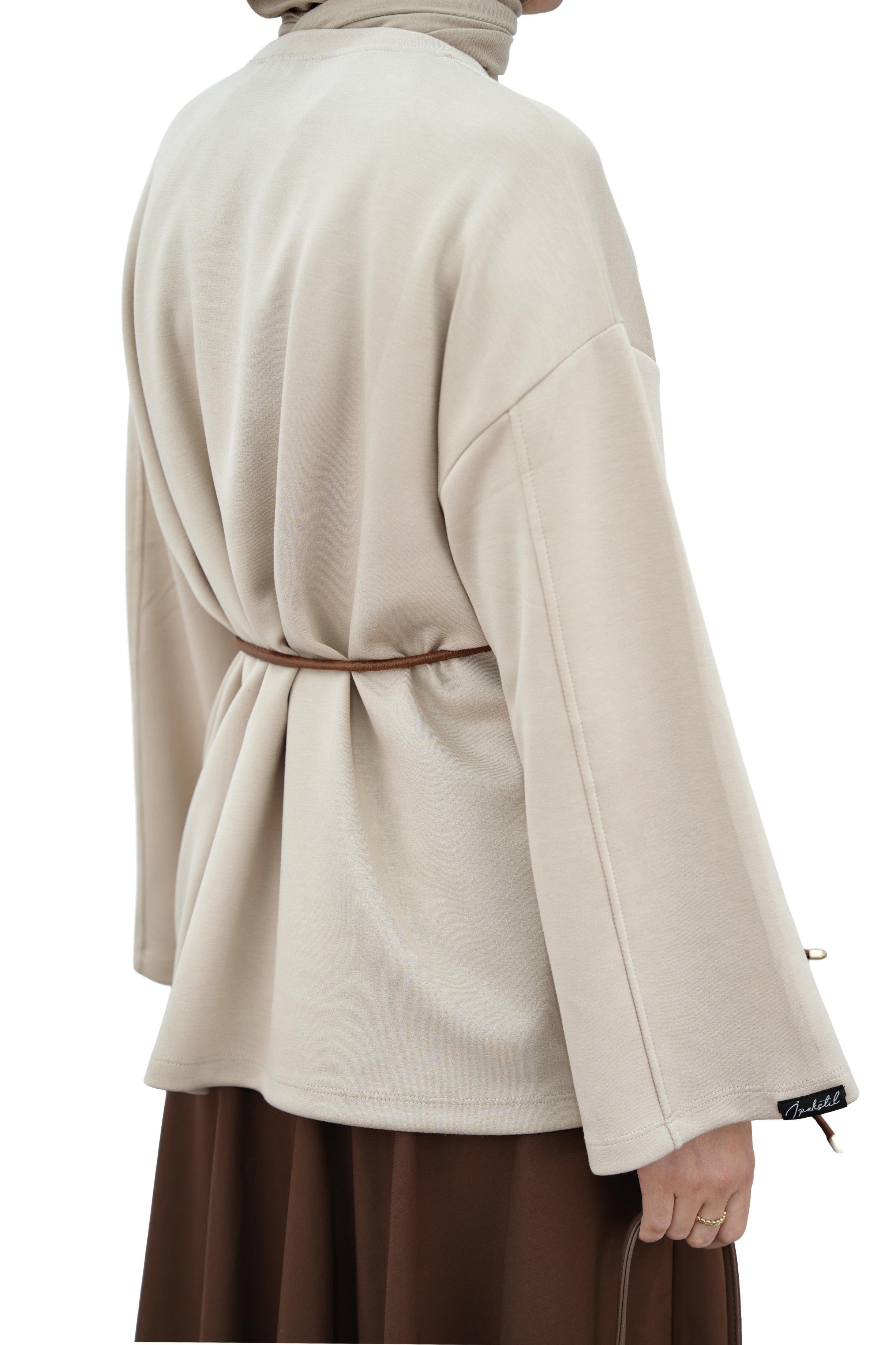 Modal Basıc Sweatshirt BEJ