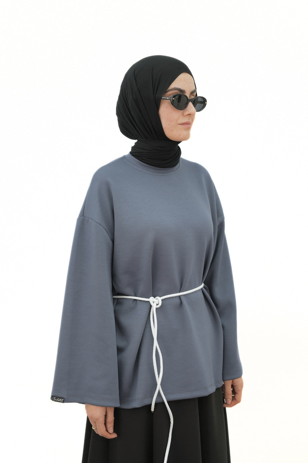 Modal Basıc Sweatshirt İNDİGO