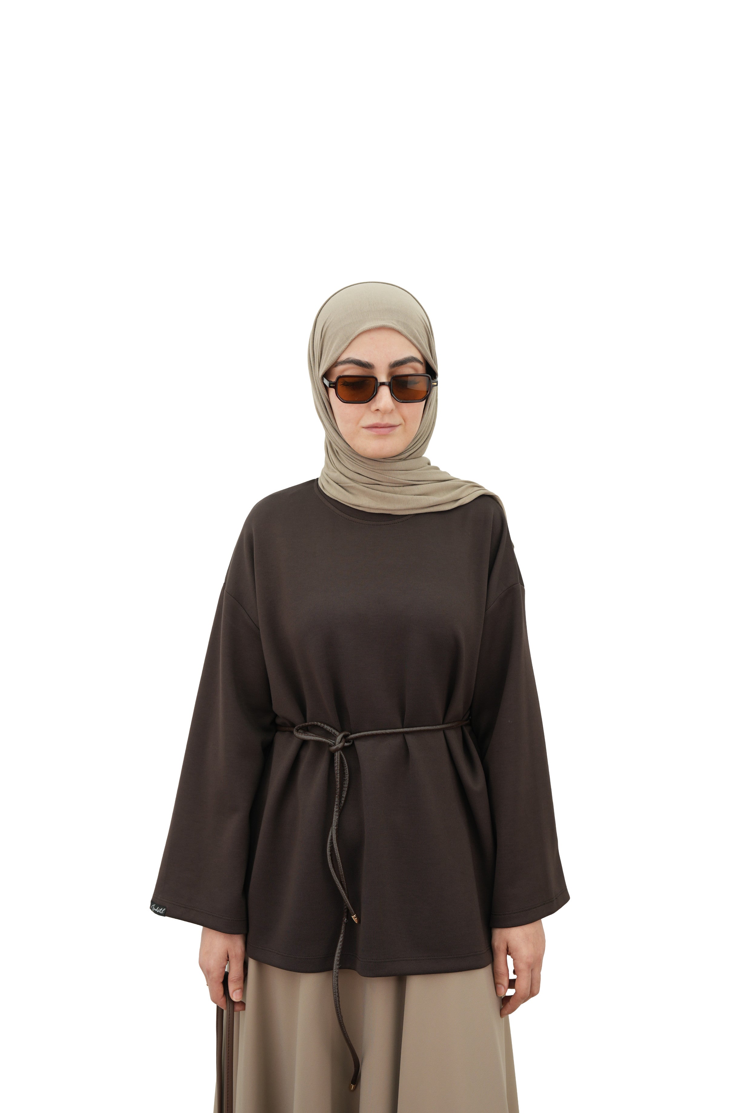 Modal Basıc Sweatshirt KAHVERENGİ