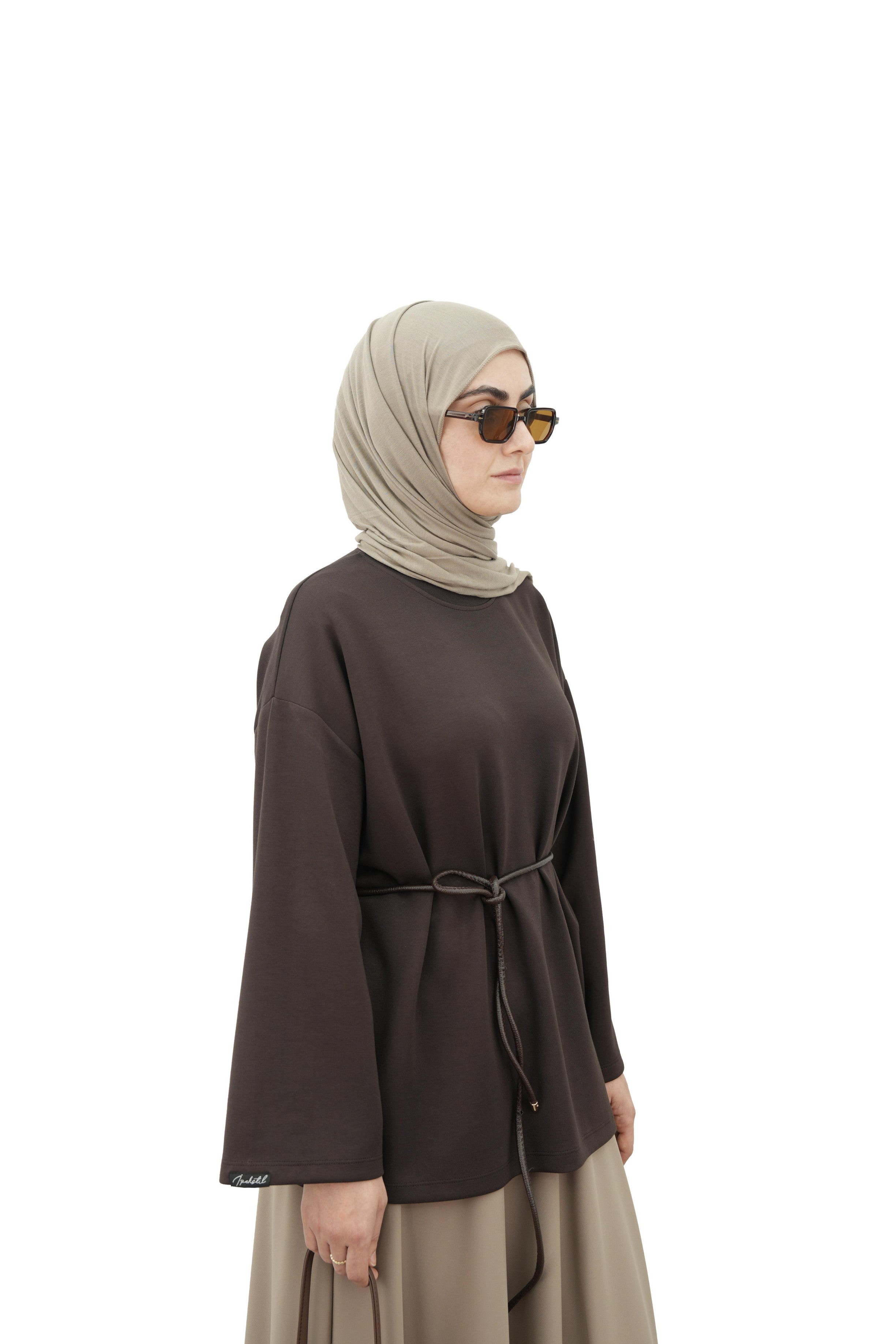 Modal Basıc Sweatshirt KAHVERENGİ