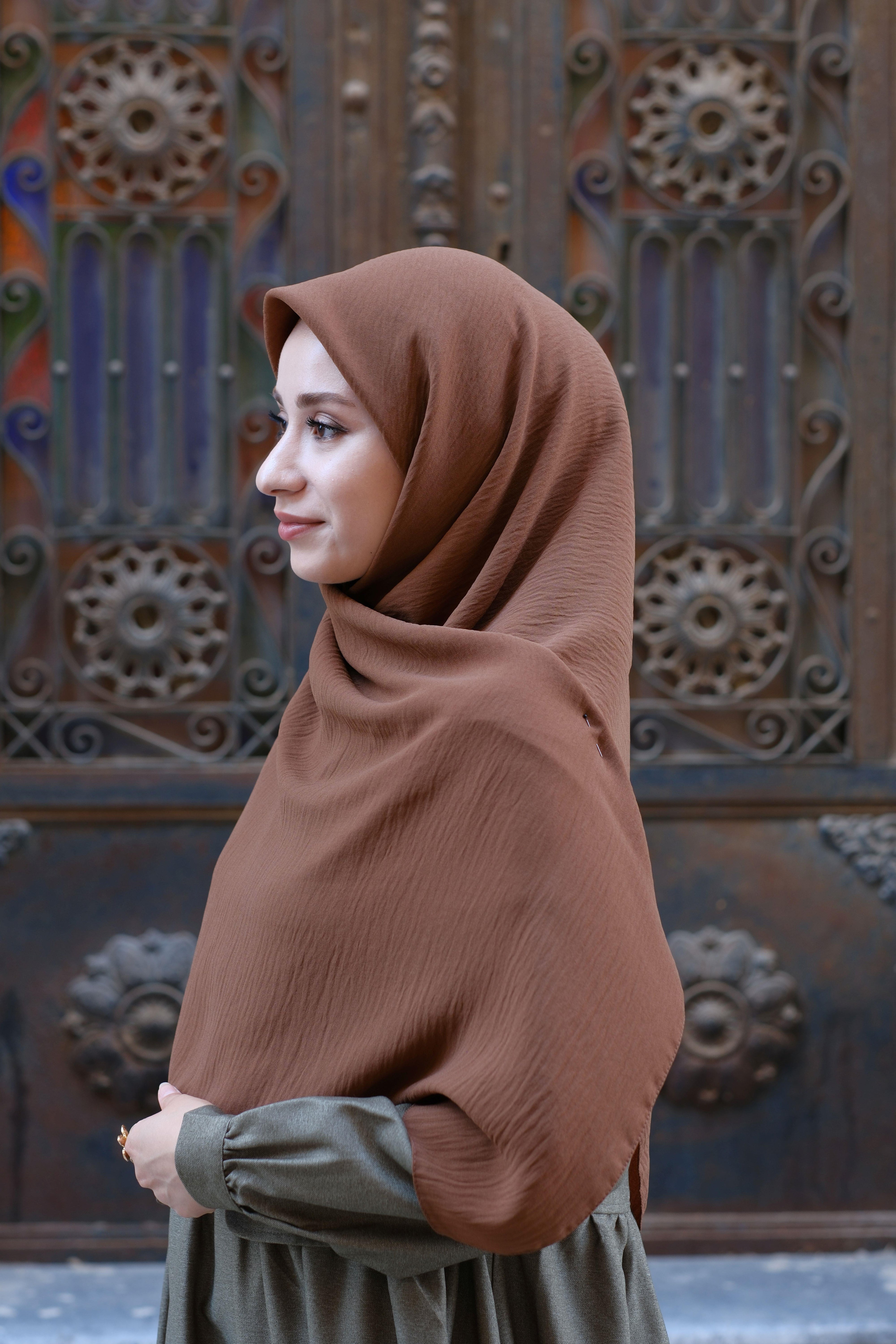 Cazz Büyük Boy Eşarp KAHVERENGİ