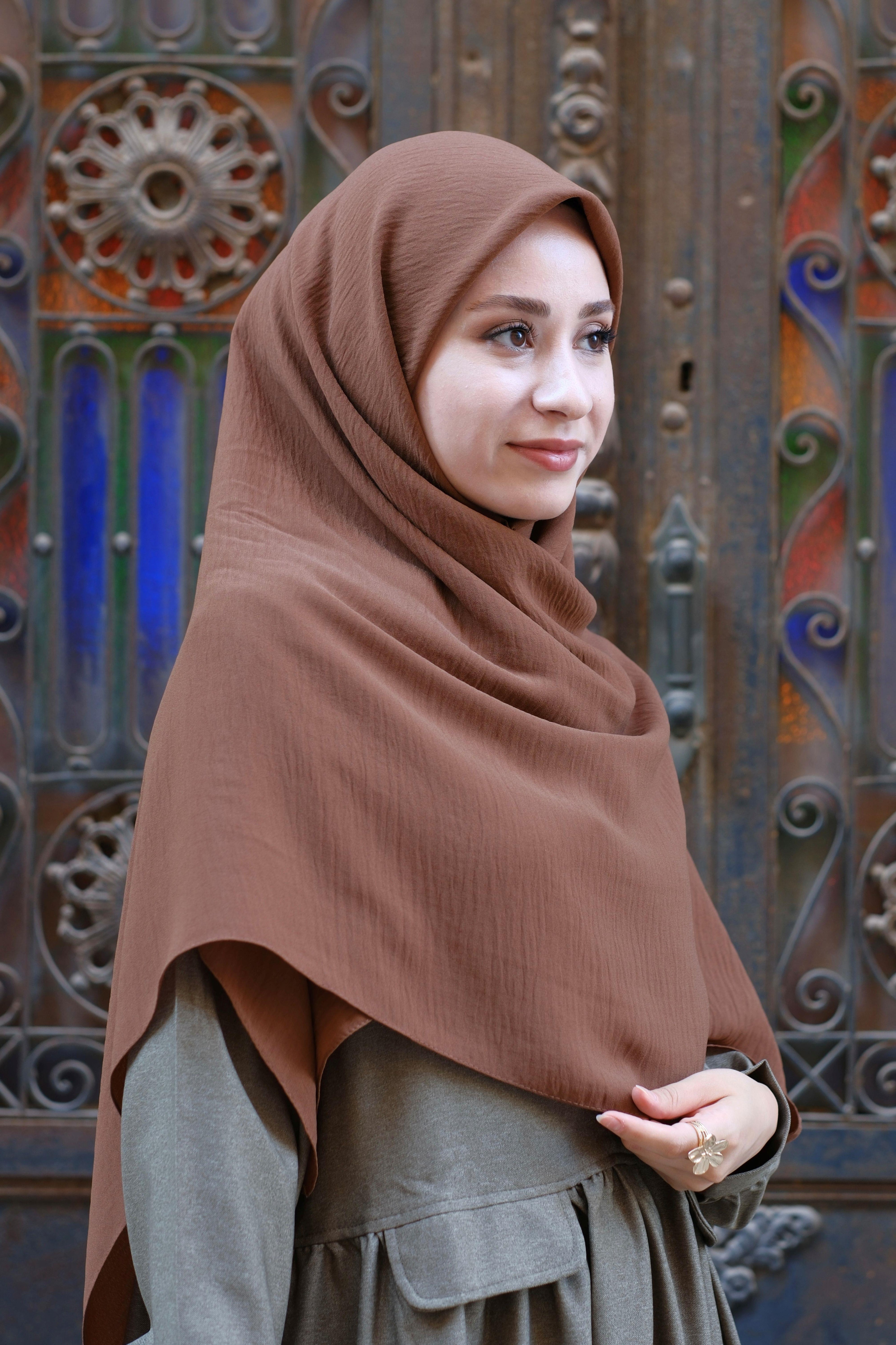 Cazz Büyük Boy Eşarp KAHVERENGİ