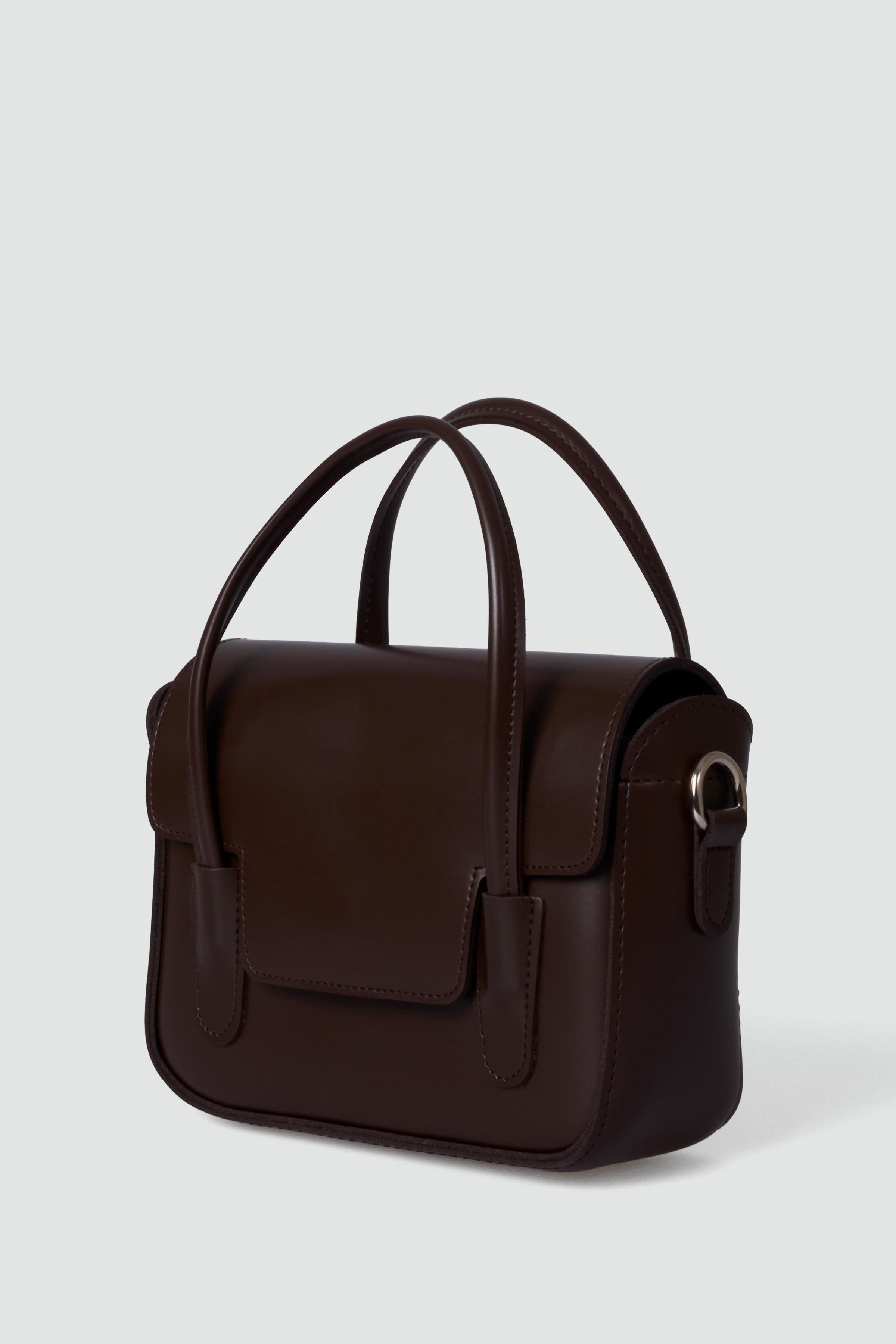 Çift Saplı Kutu Çanta ACI KAHVE