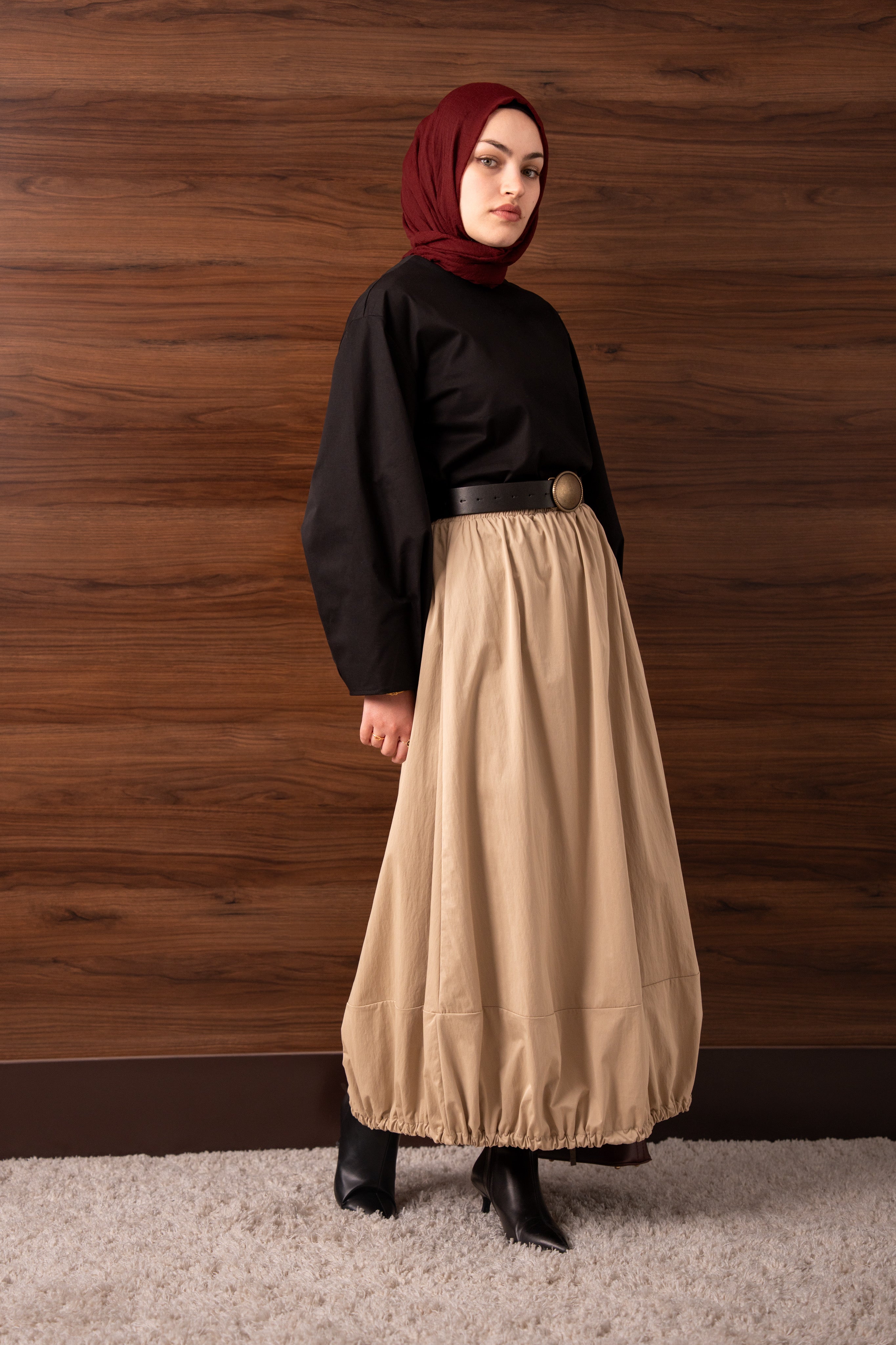 Etek Ucu Tünelli Etek BEJ