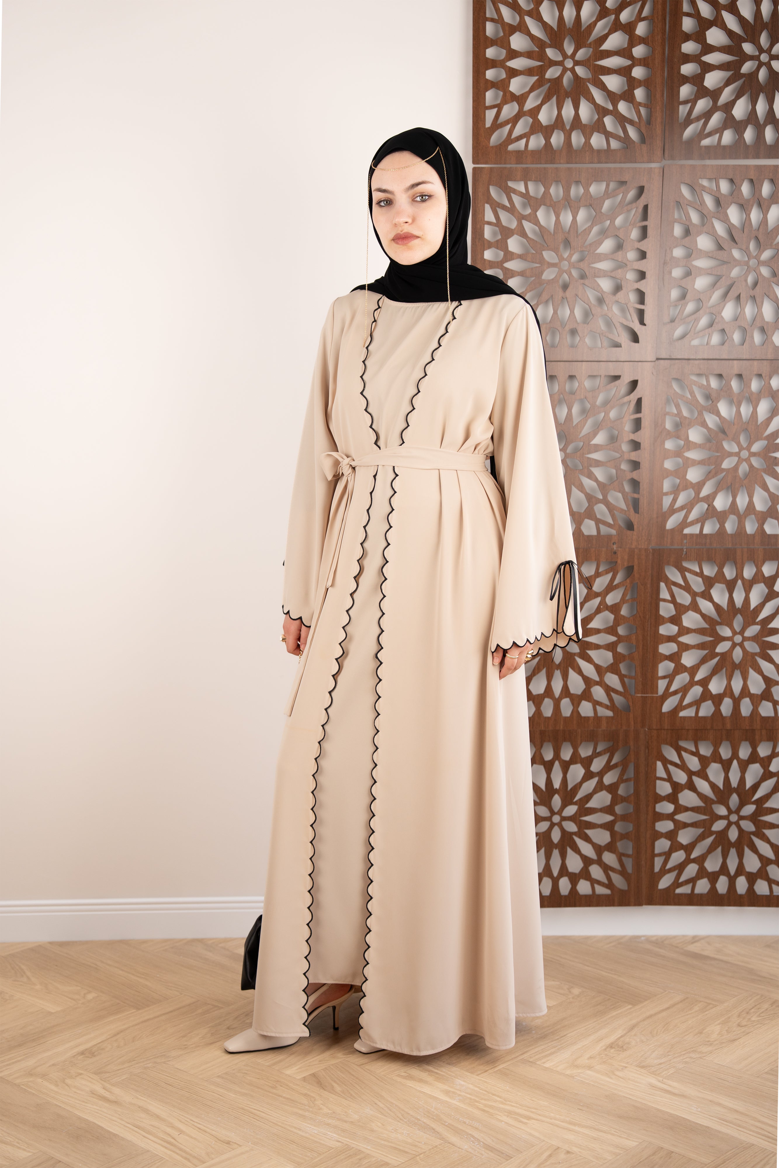 Touch Abaya Takım KREM