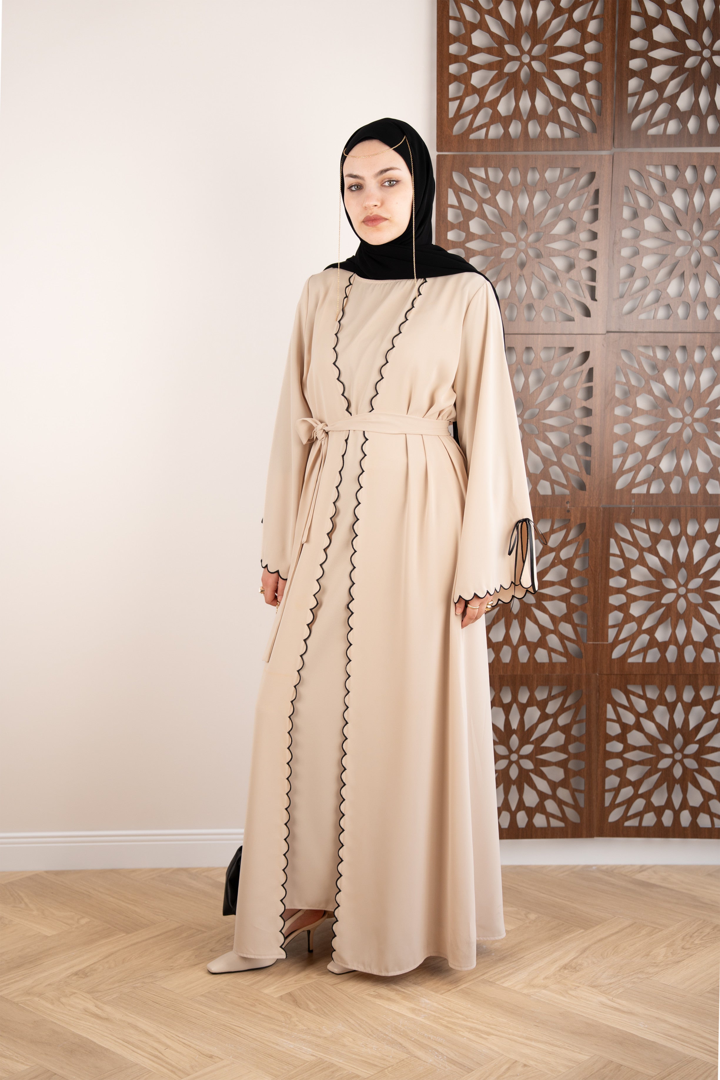 Touch Abaya Takım KREM