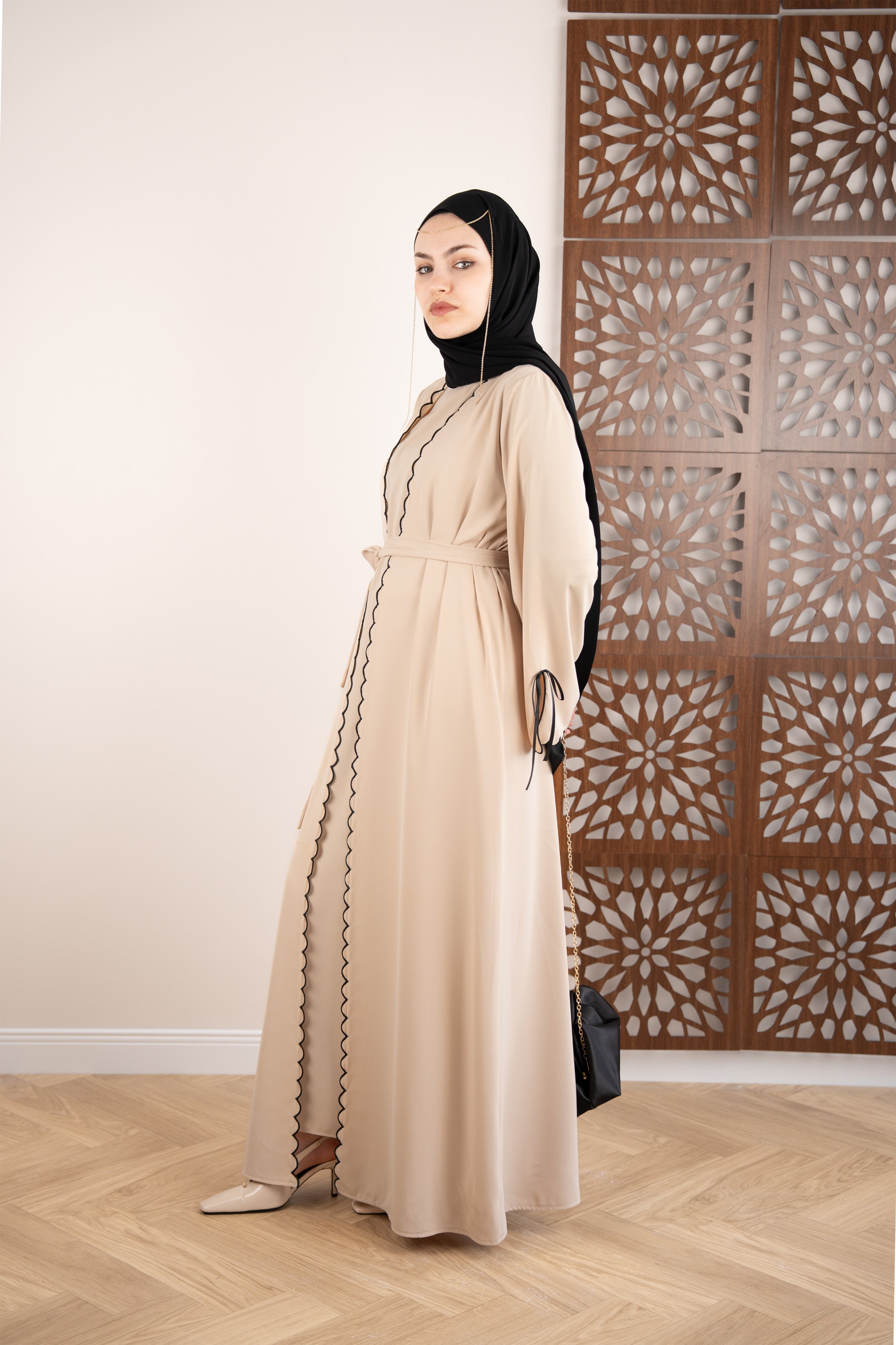 Touch Abaya Takım KREM
