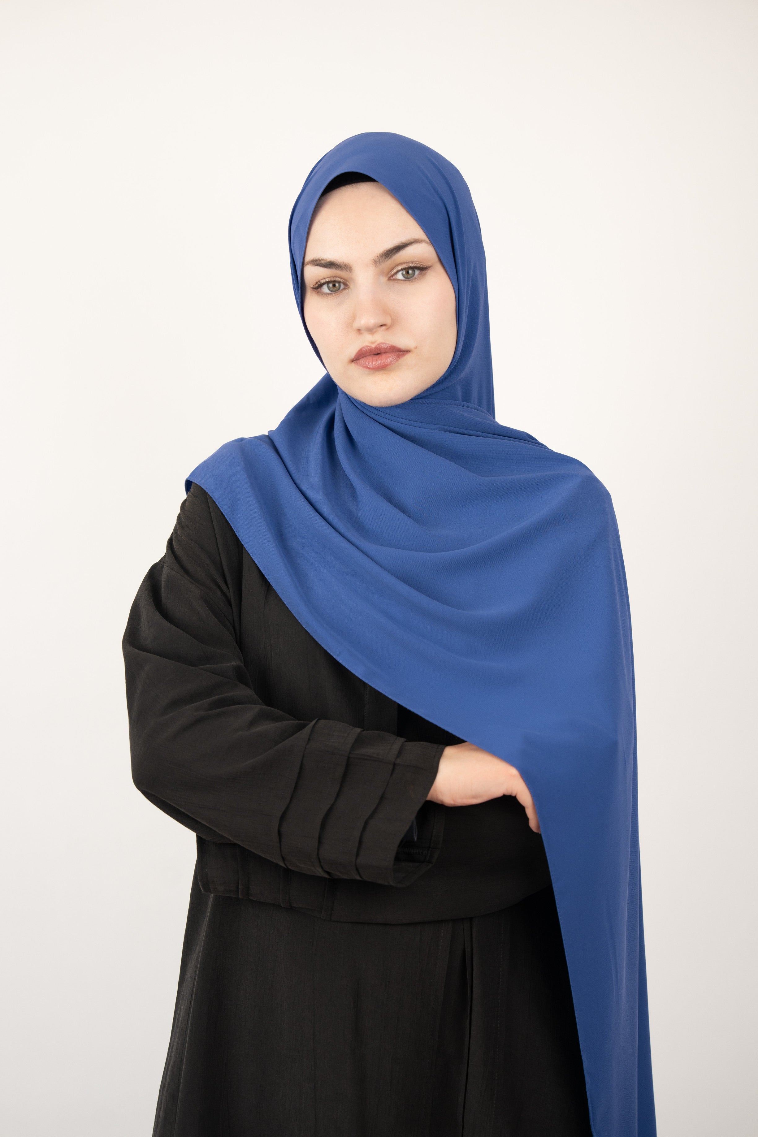 Medine İpeği Şal KOT MAVİ