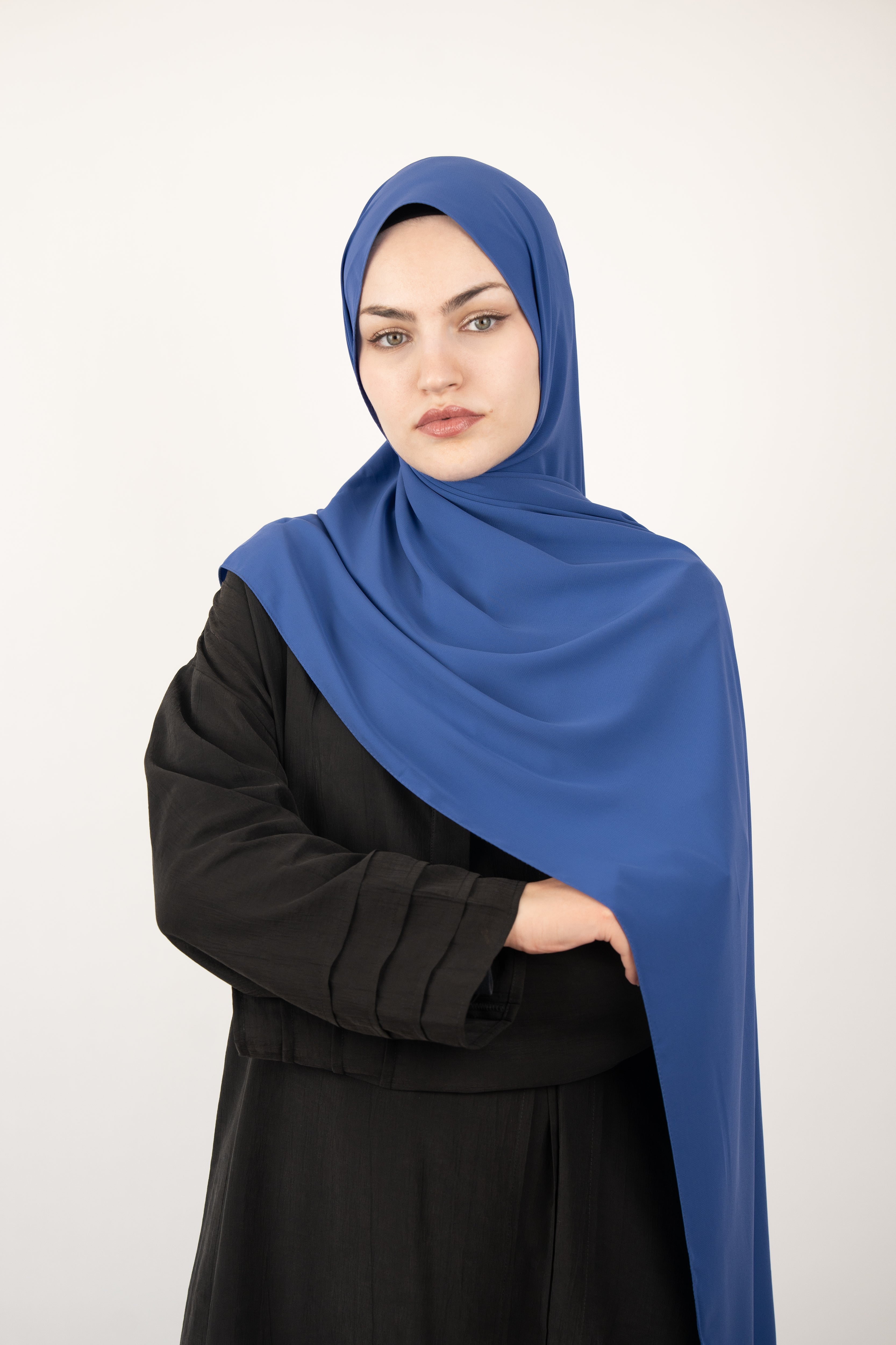 Medine İpeği Şal KOT MAVİ