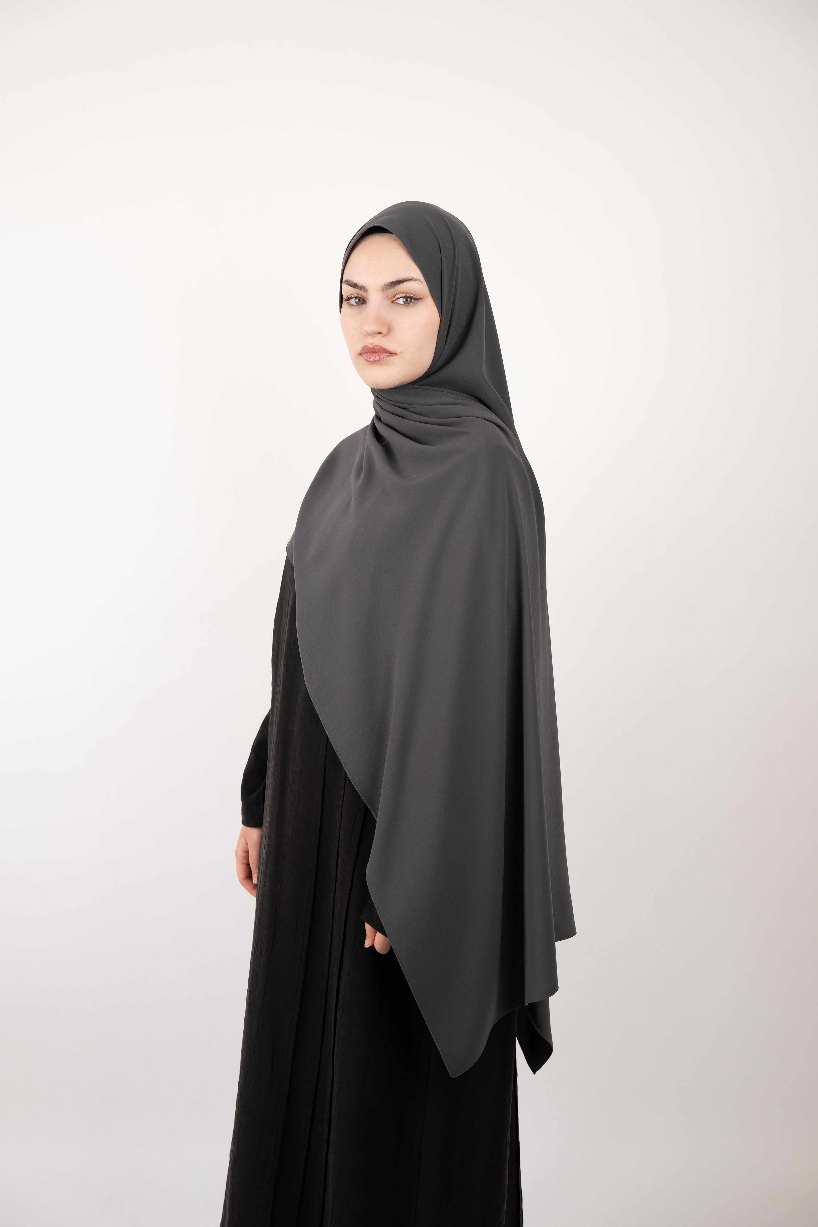 Medine İpeği Şal FÜME