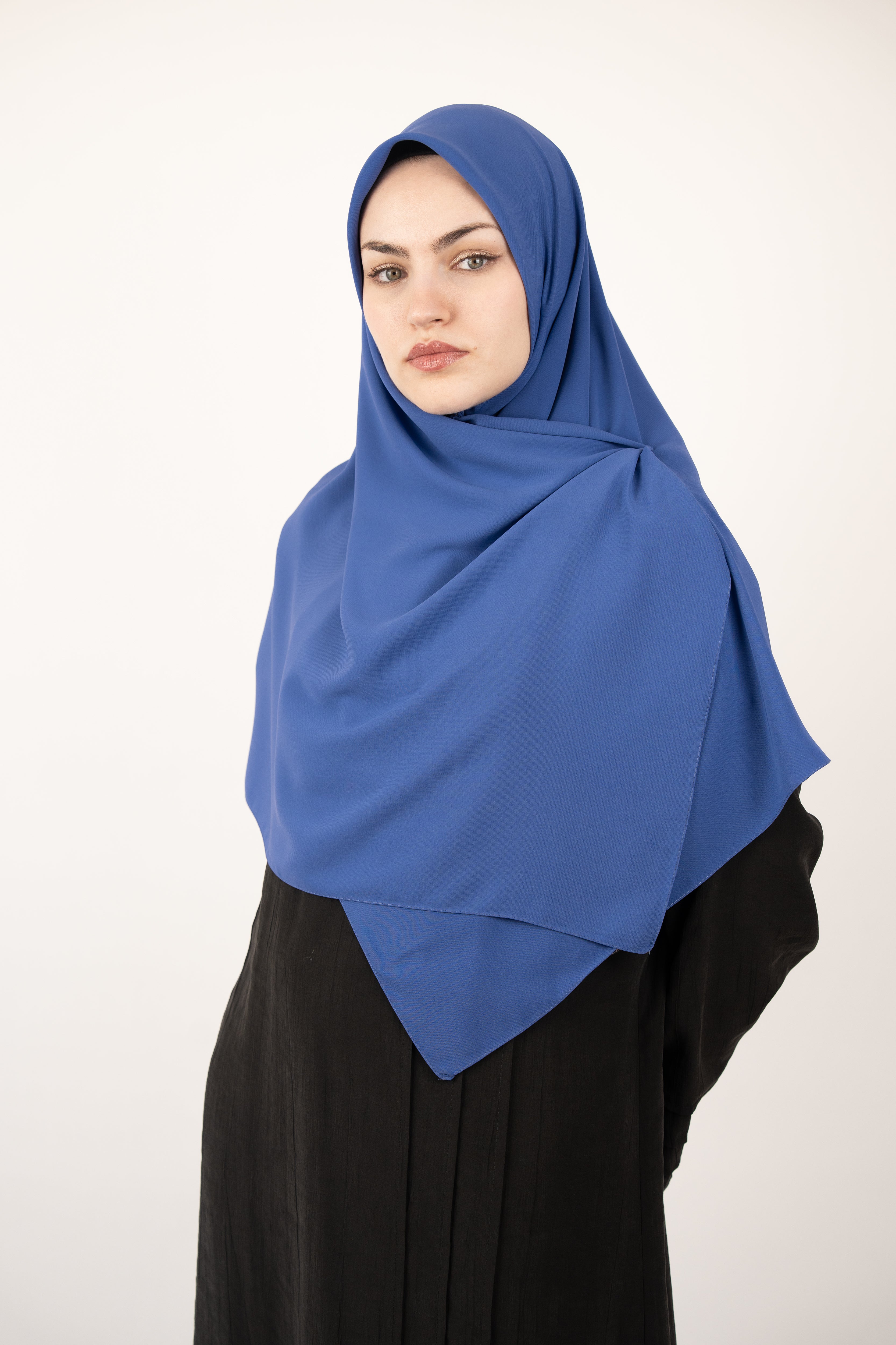Medine İpeği Eşarp KOT MAVİ