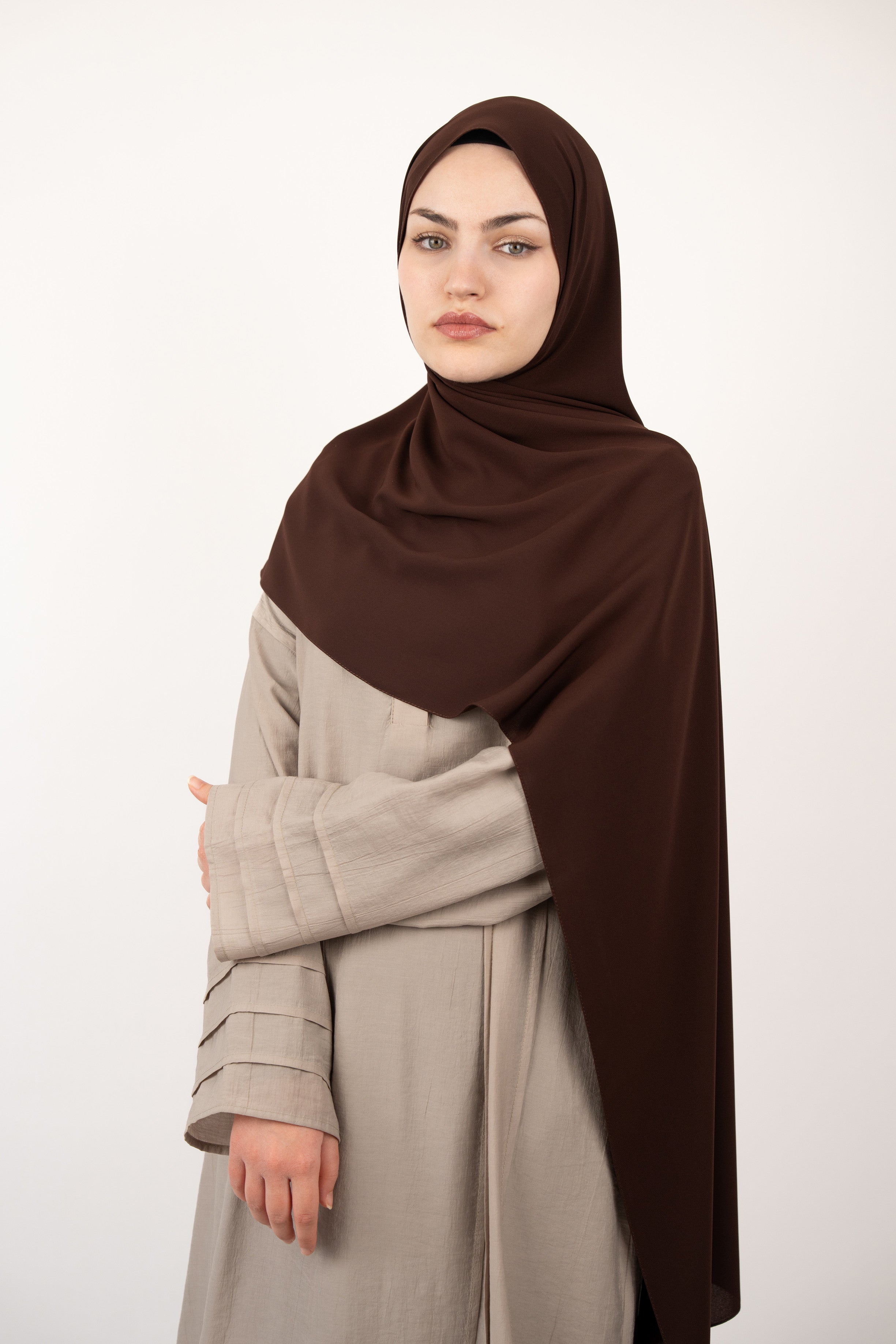 Medine İpeği Şal ACI KAHVE