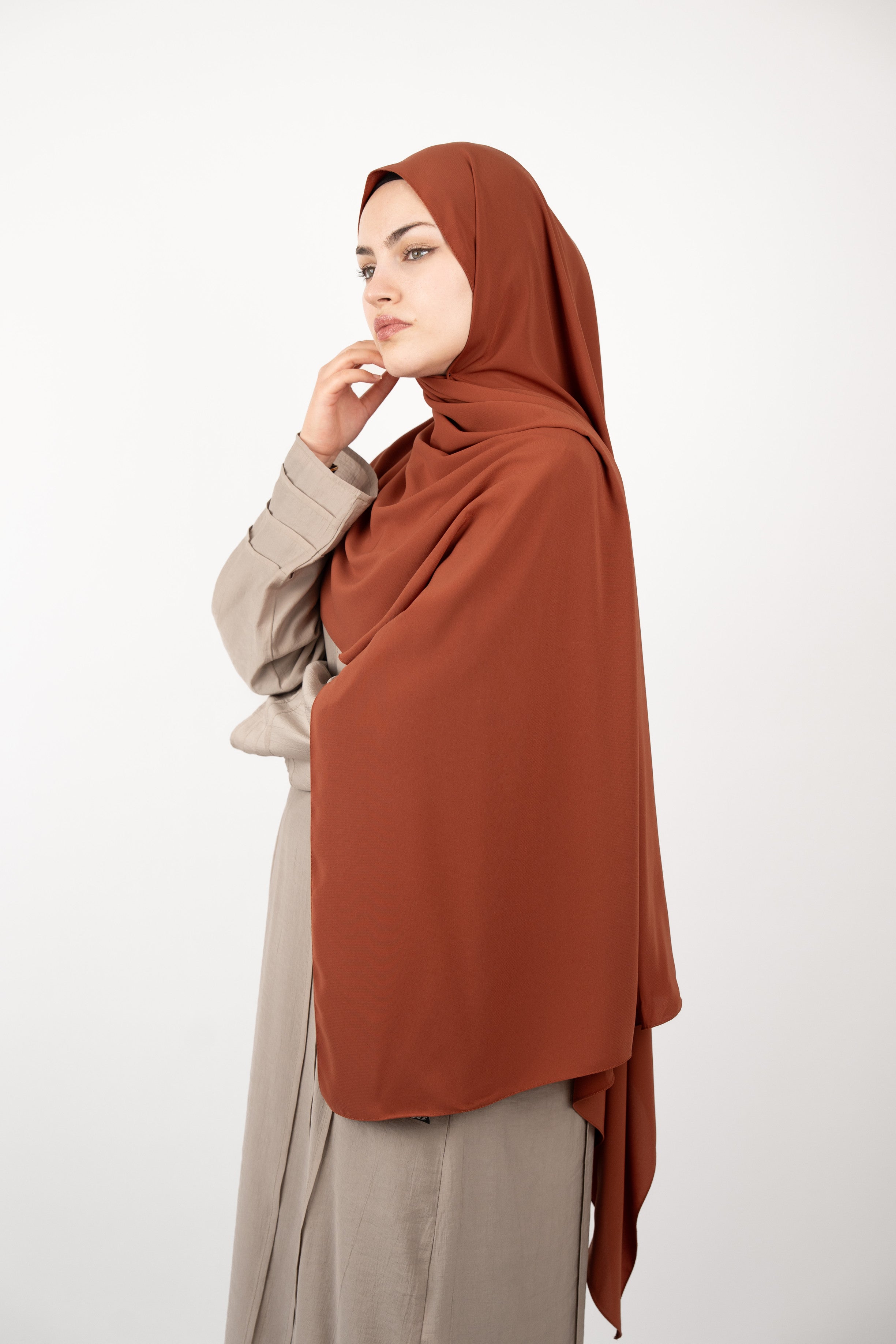 Medine İpeği Şal KİREMİT