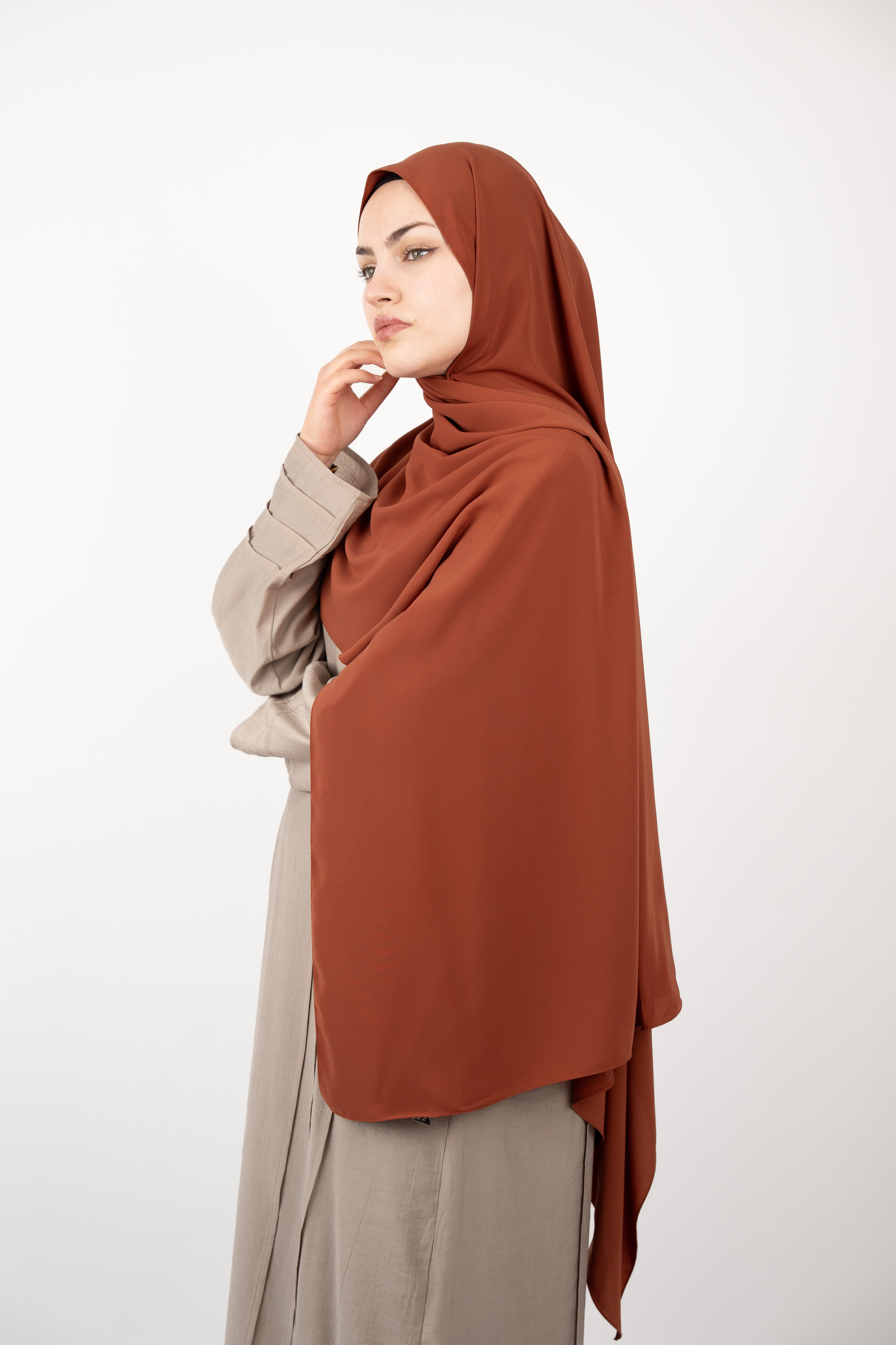 Medine İpeği Şal KİREMİT