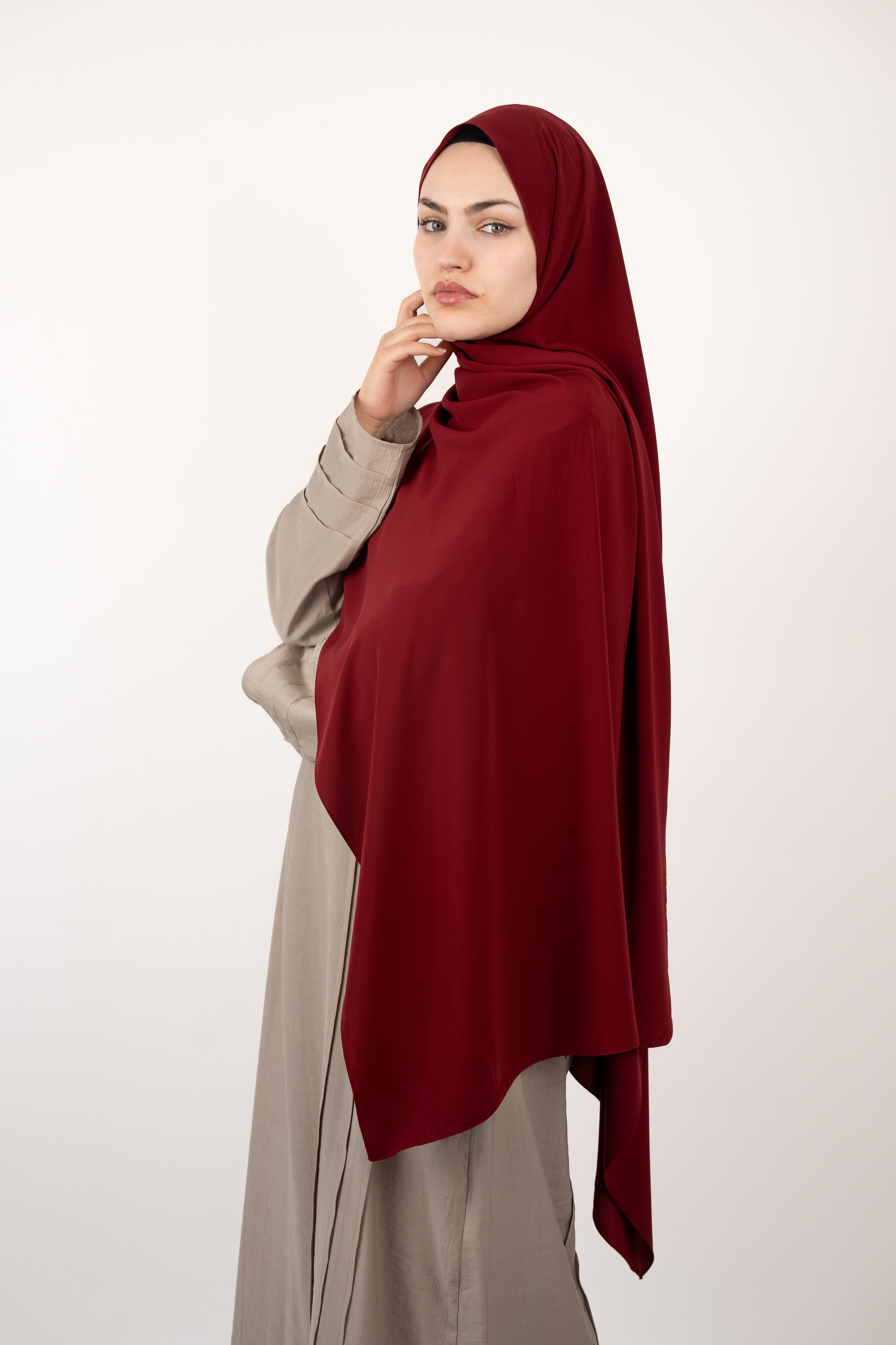 Medine İpeği Şal BORDO