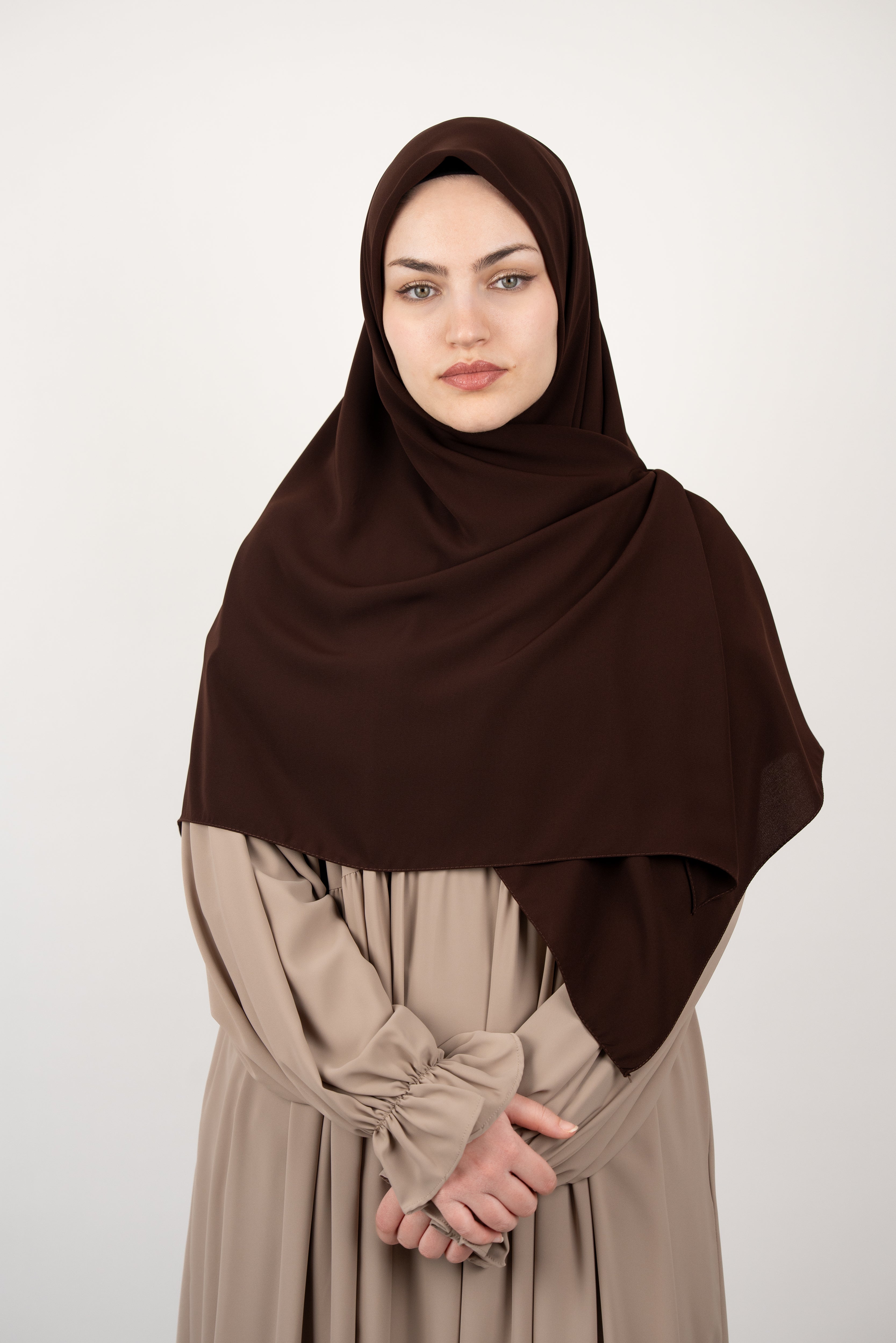 Medine İpeği Eşarp ACI KAHVE