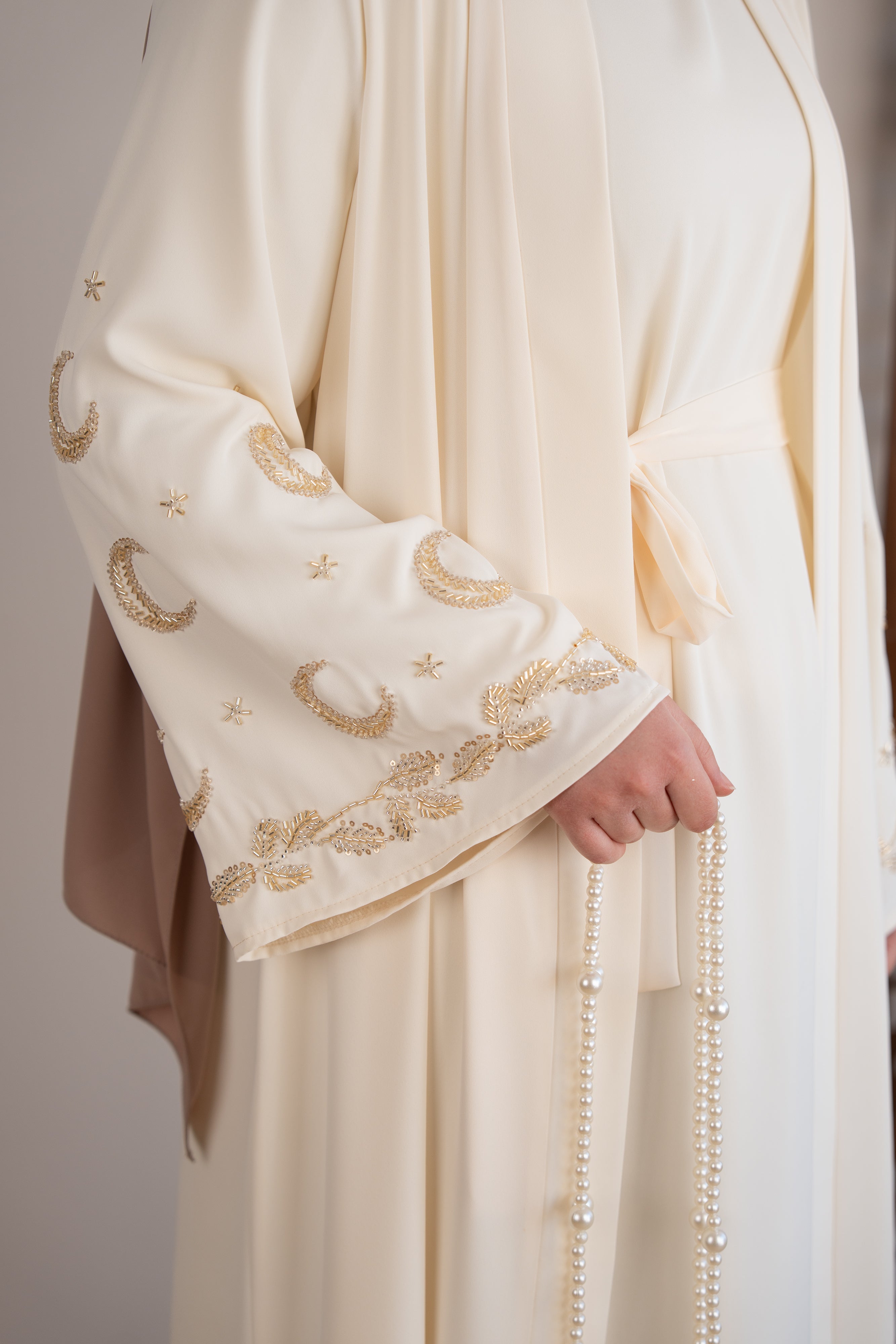 Moon Abaya Takım EKRU