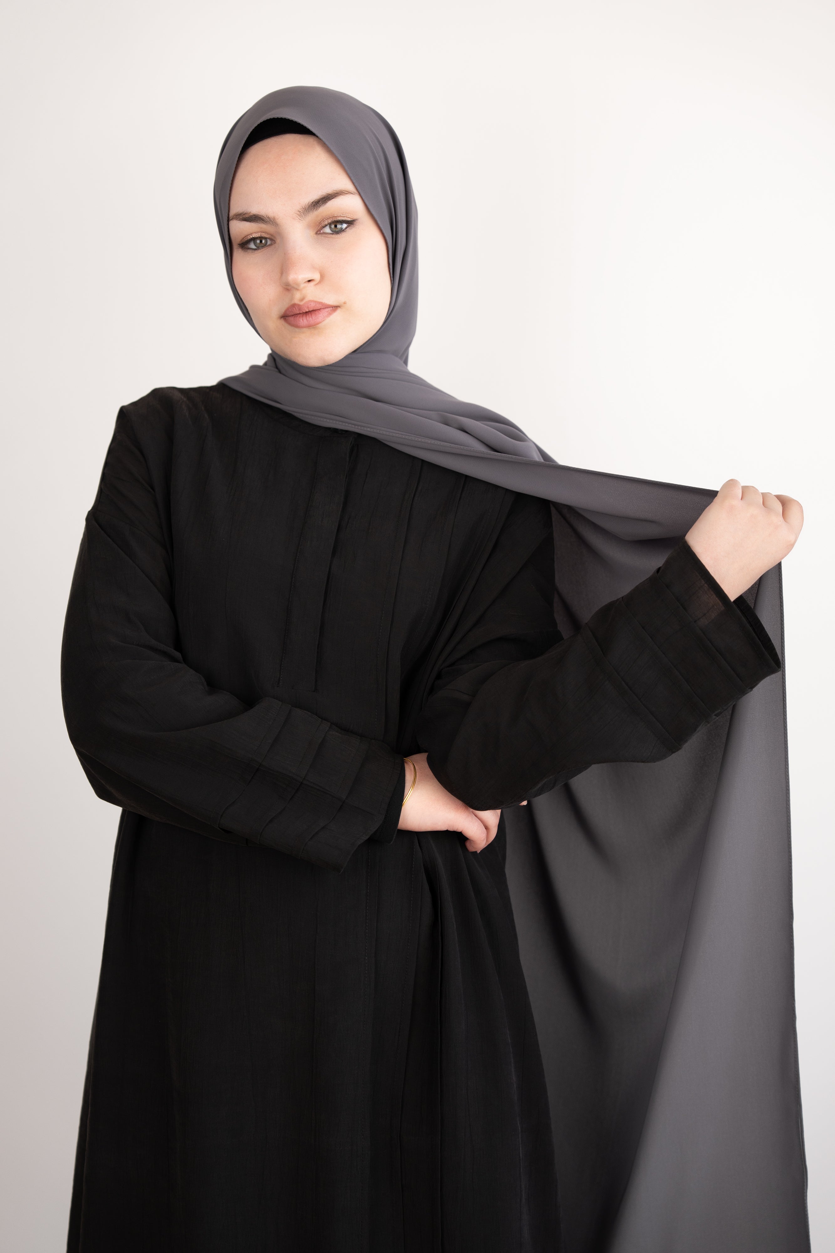 Medine İpeği Şal GRİ