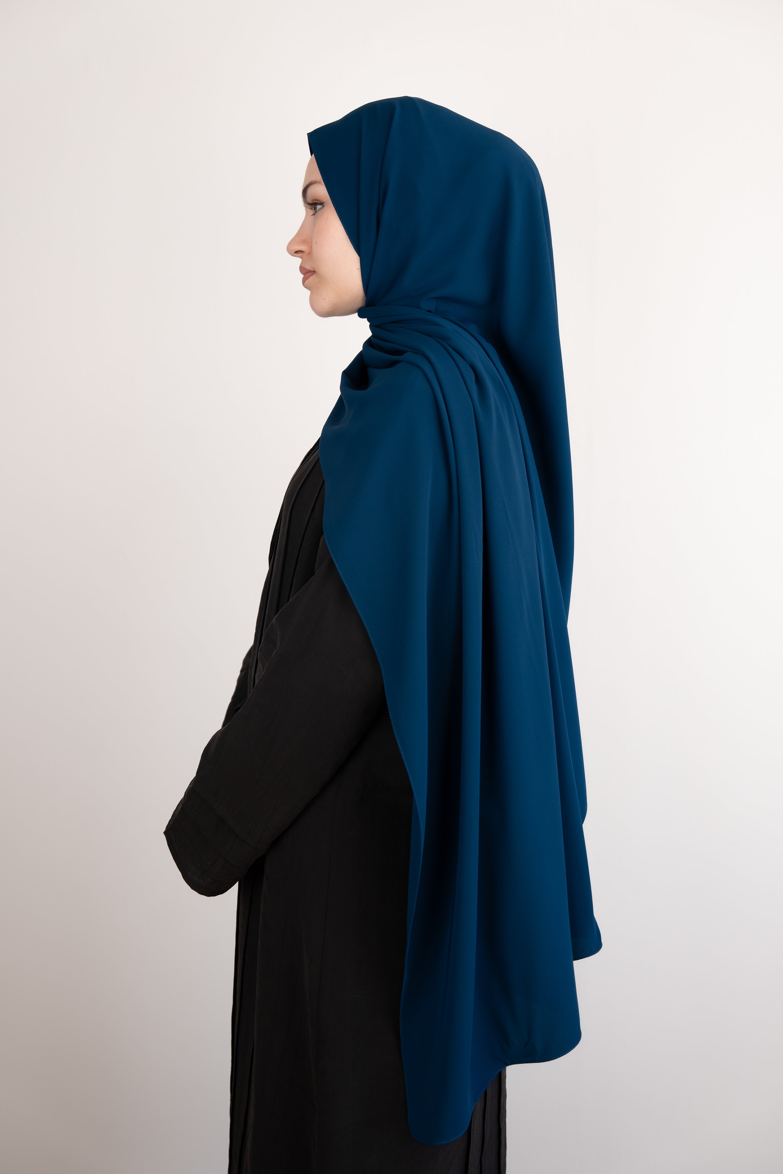 Medine İpeği Şal PETROL MAVİ