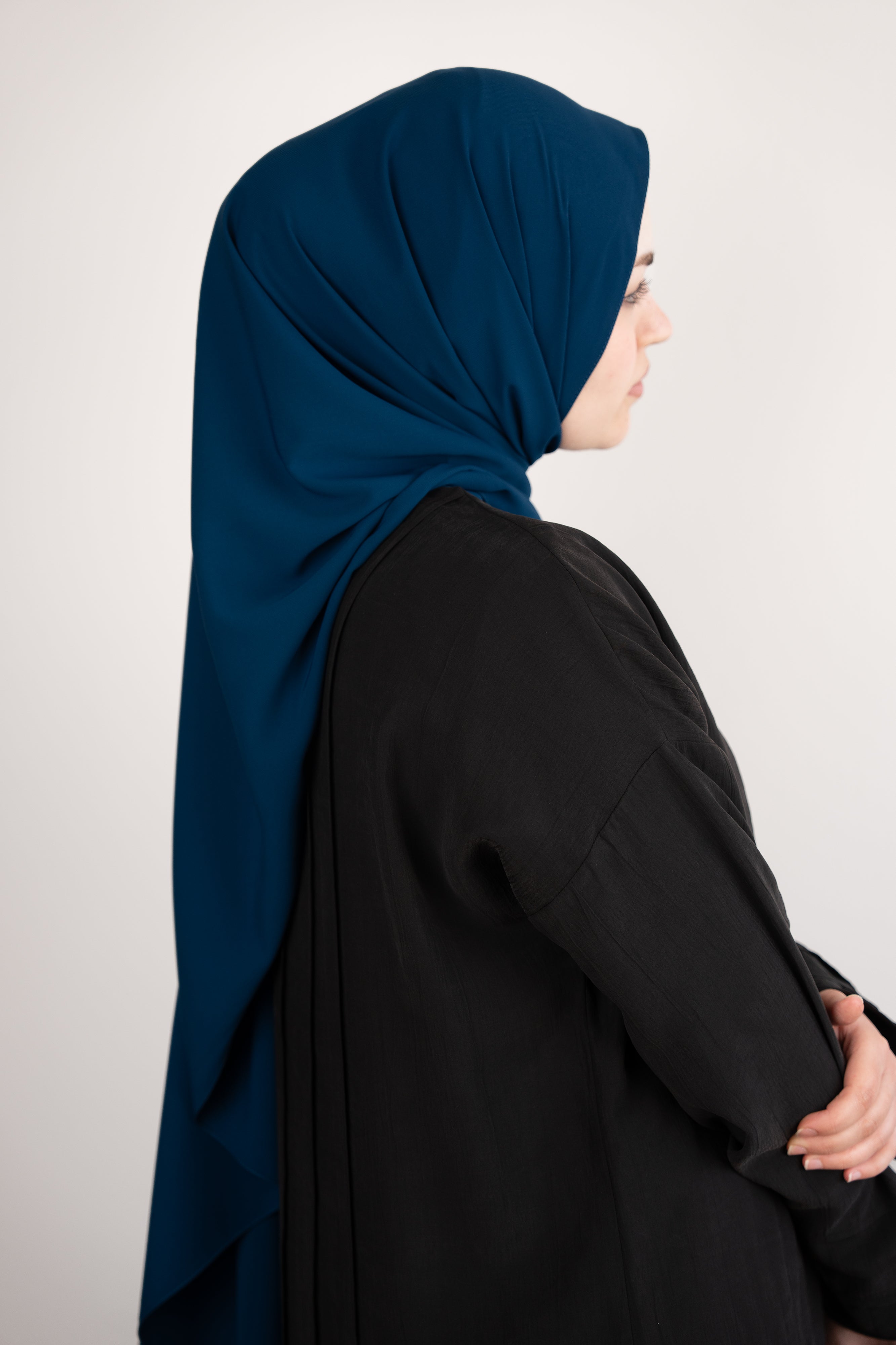 Medine İpeği Şal PETROL MAVİ