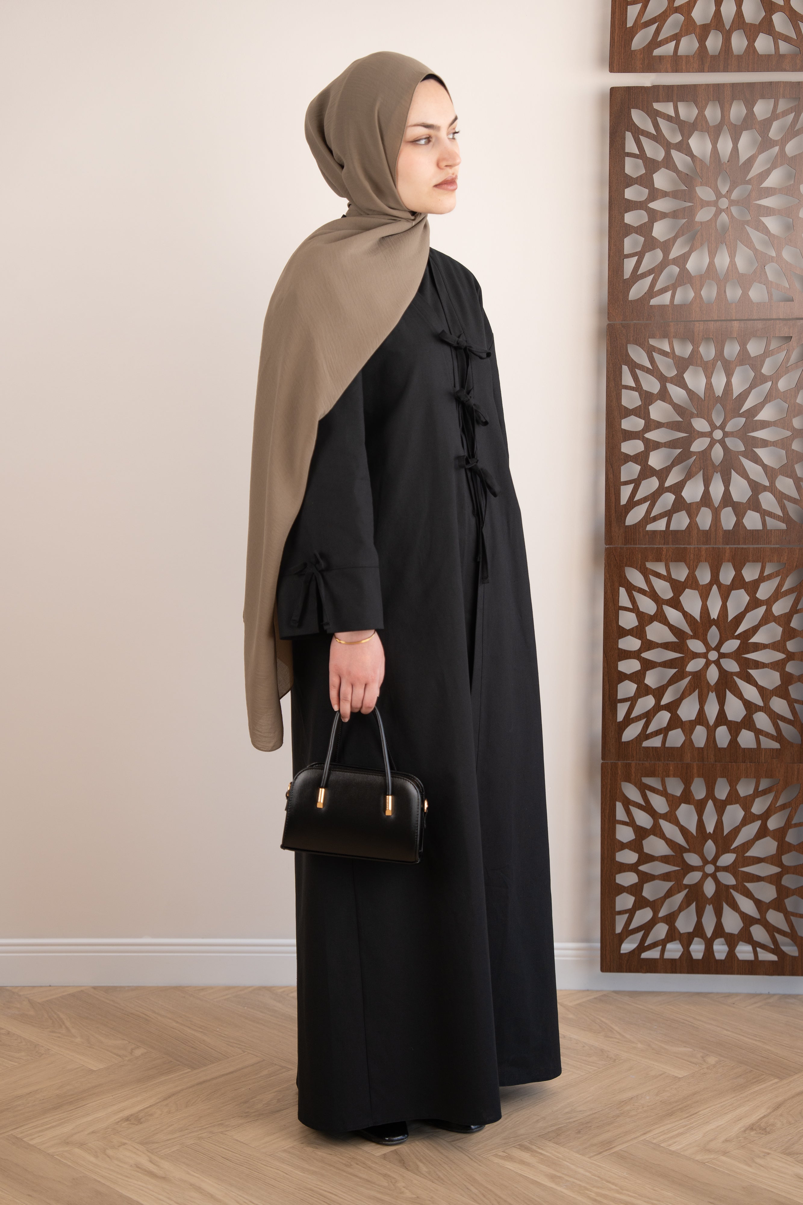 Keten Kimono İkili Takım SİYAH