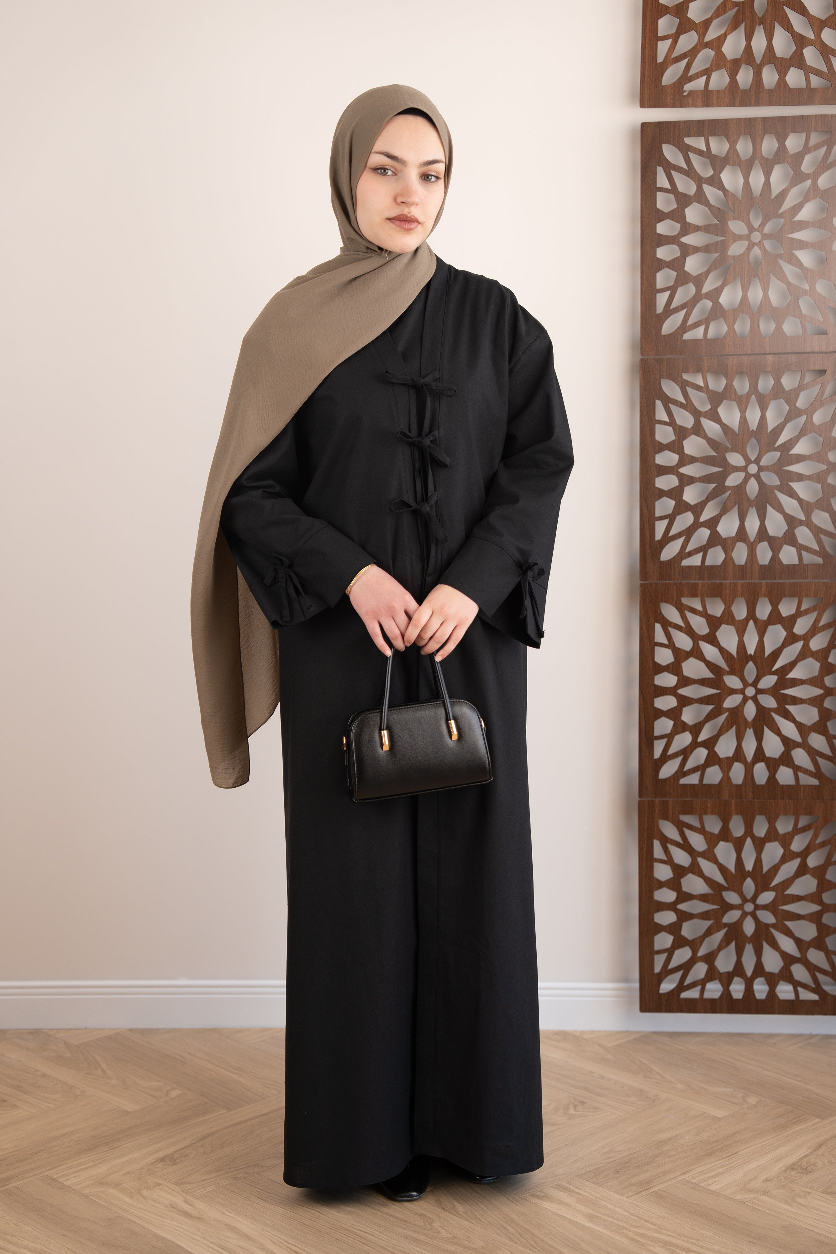 Keten Kimono İkili Takım SİYAH