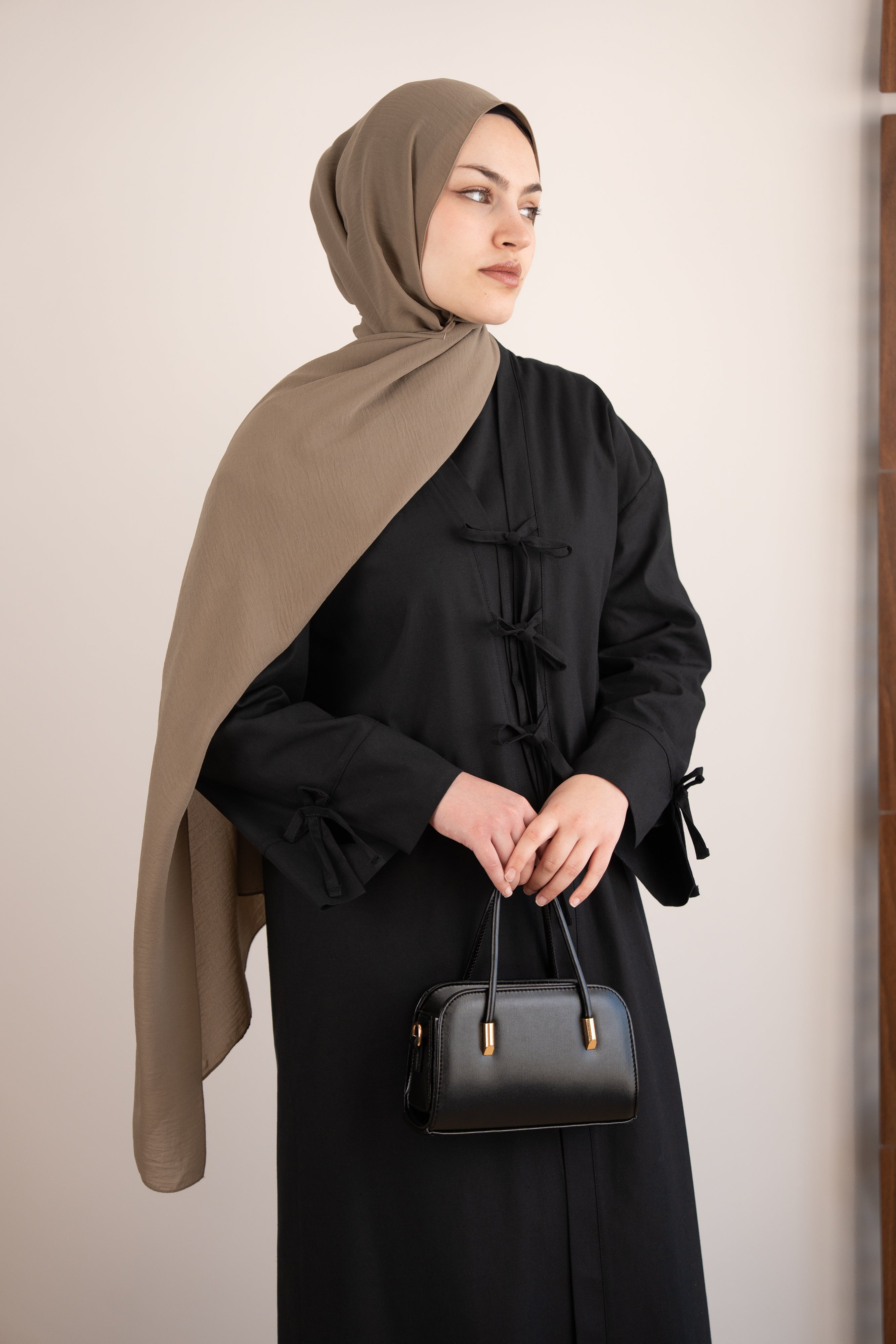 Keten Kimono İkili Takım SİYAH