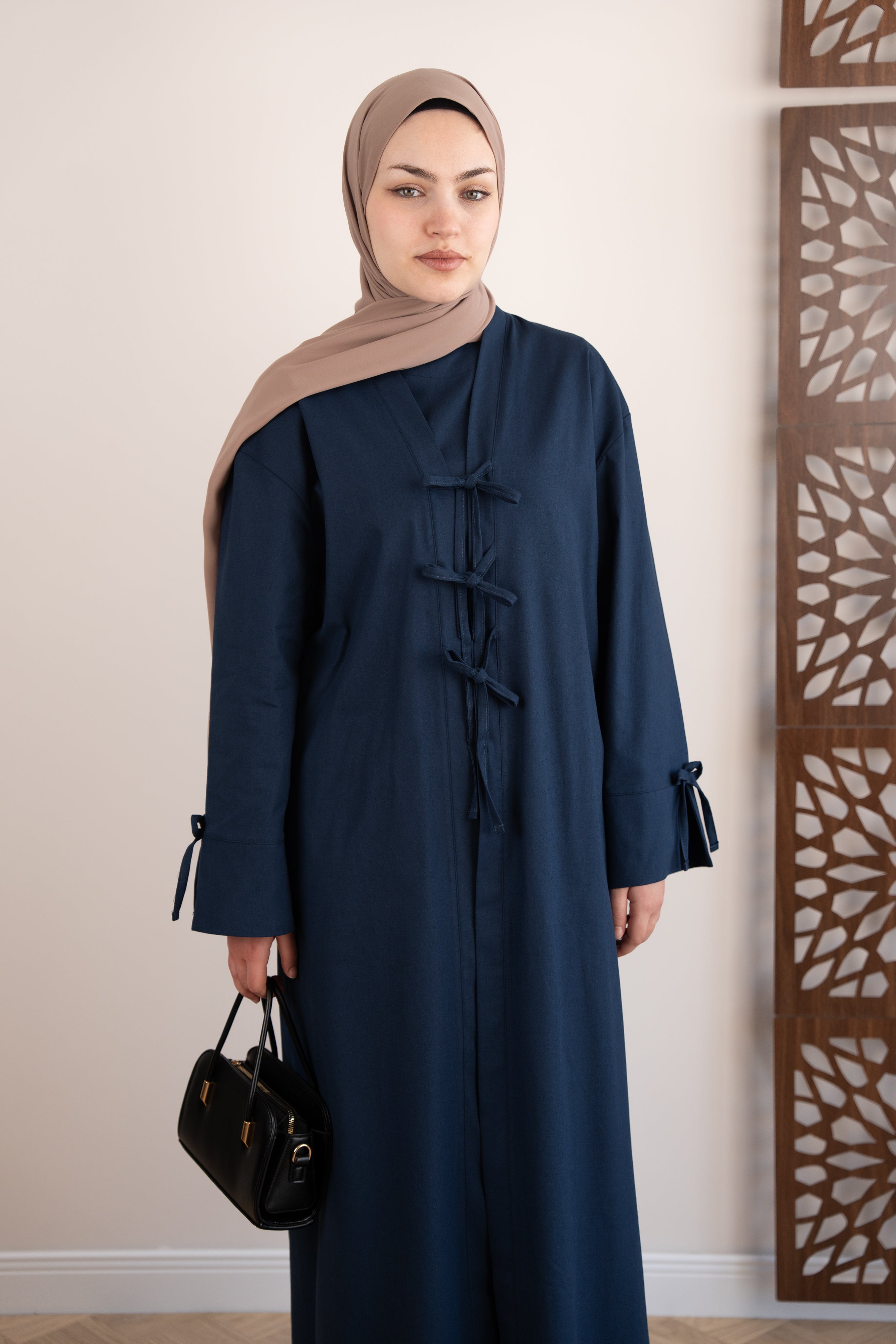 Keten Kimono İkili Takım LACİVERT