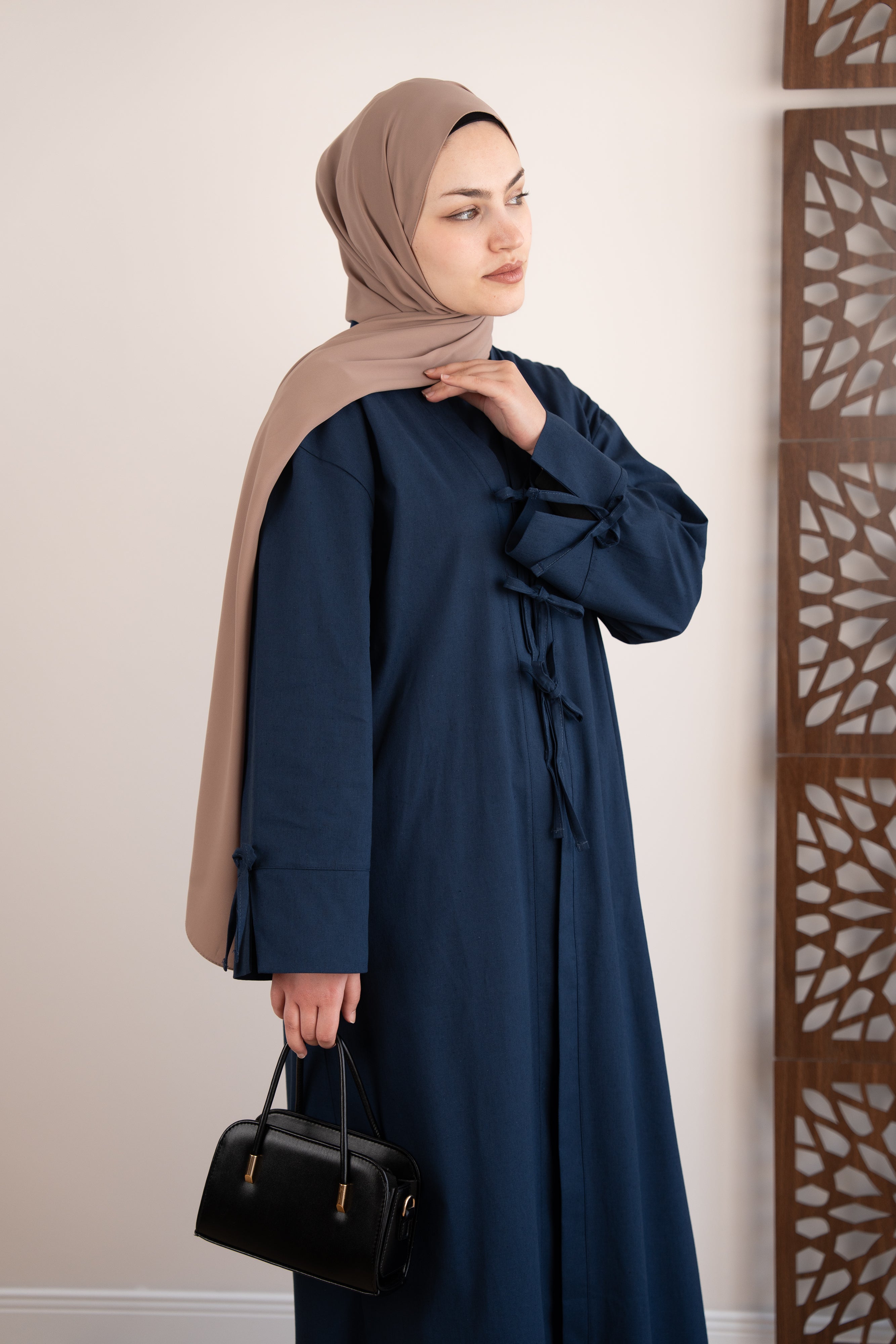 Keten Kimono İkili Takım LACİVERT