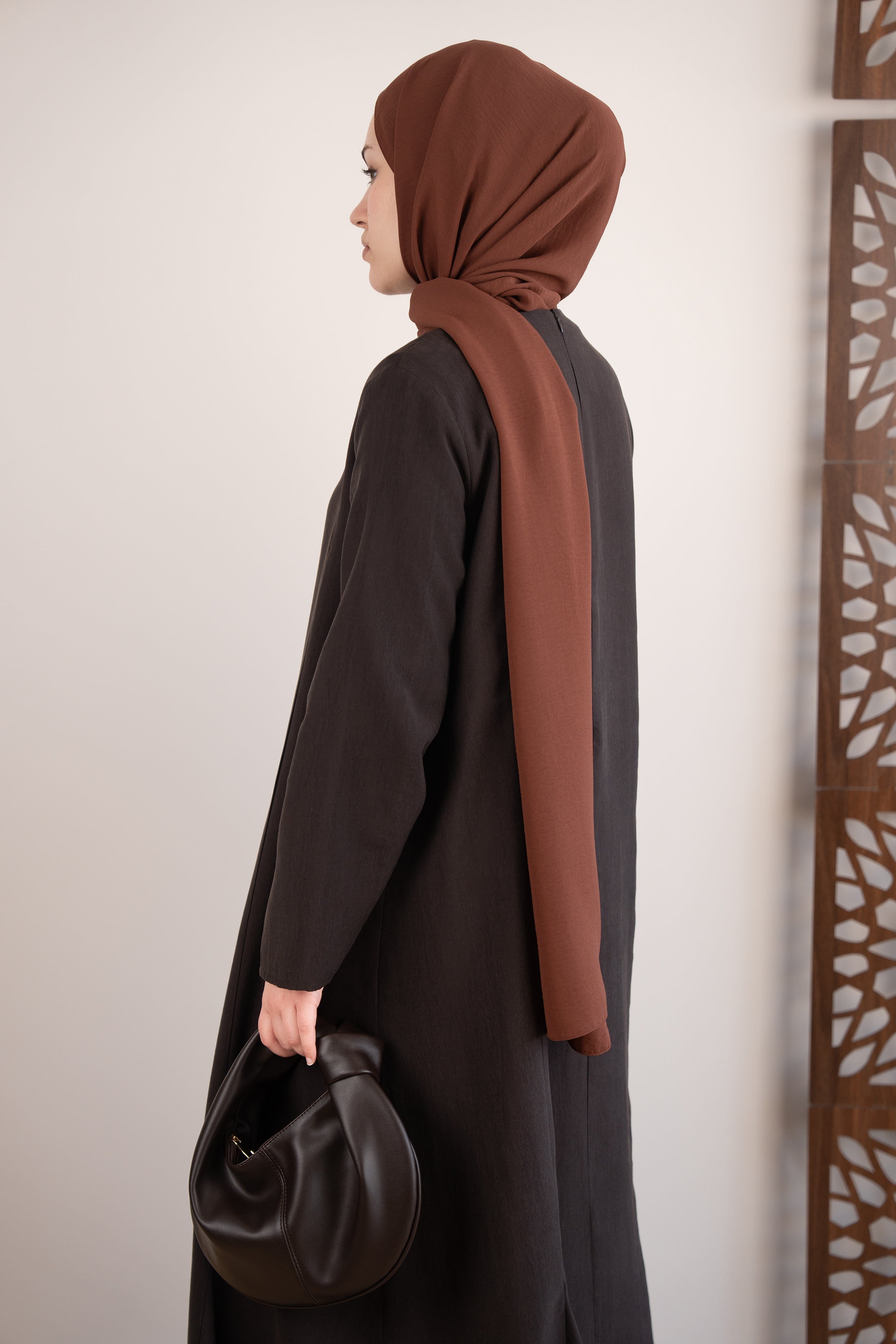 Godeli Modal Elbise KAHVERENGİ