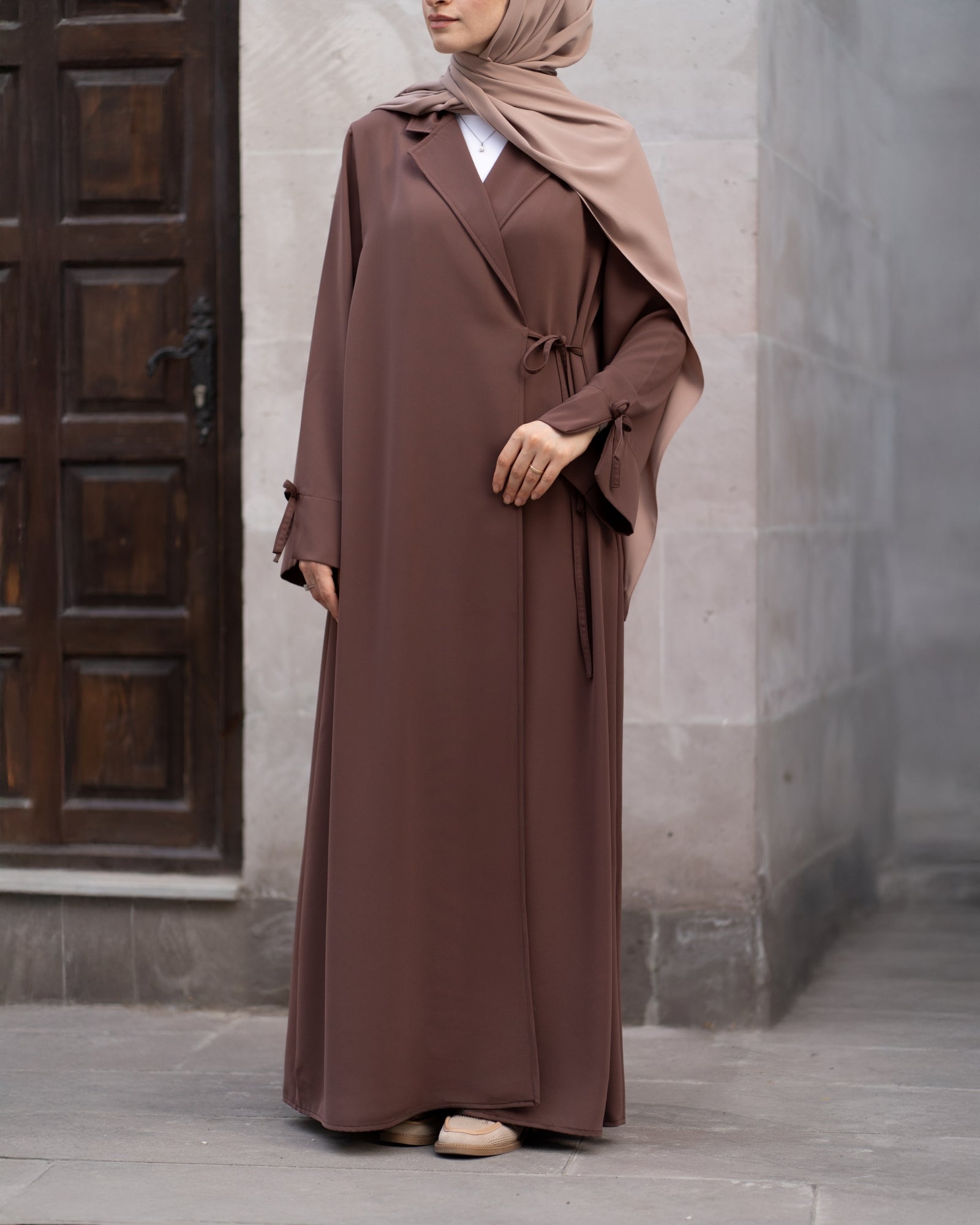 Bağlamalı Kruvaze Trench TOZLU KAHVE