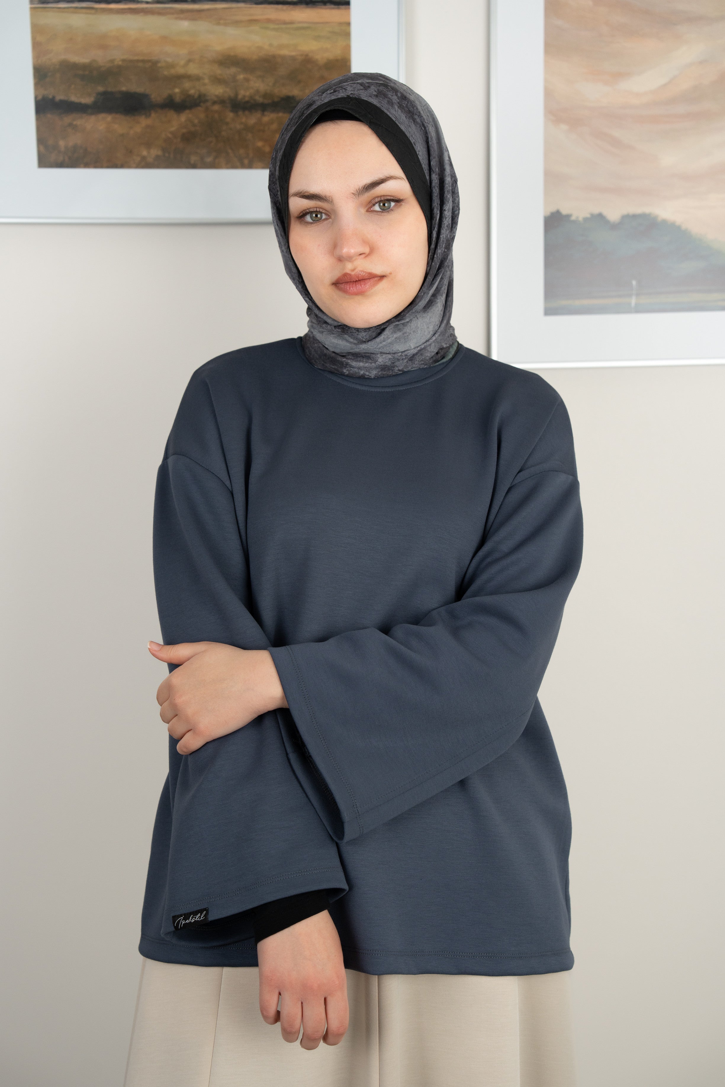 Bulut Desen Şal Duman