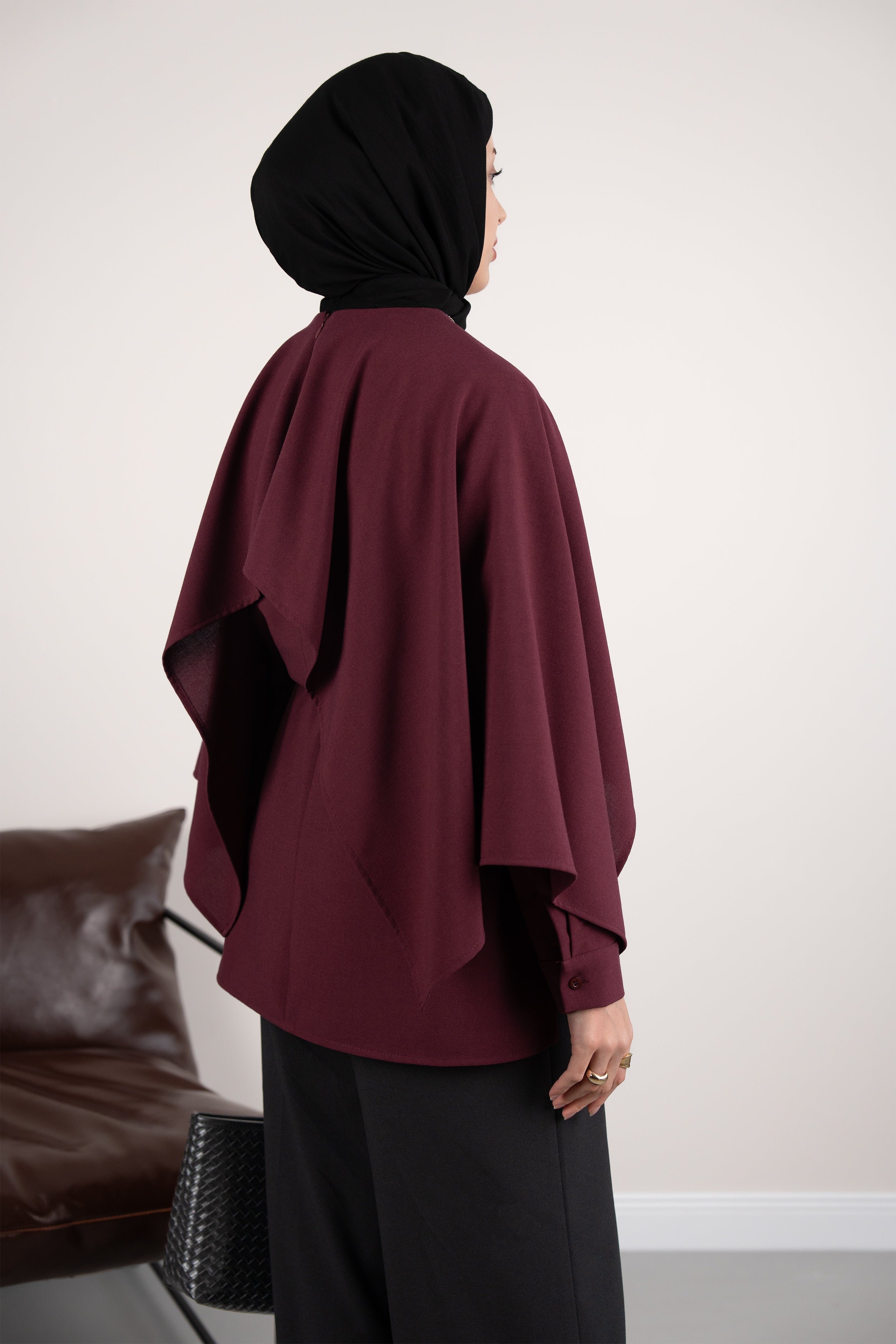 Pelerinli Tunik BORDO