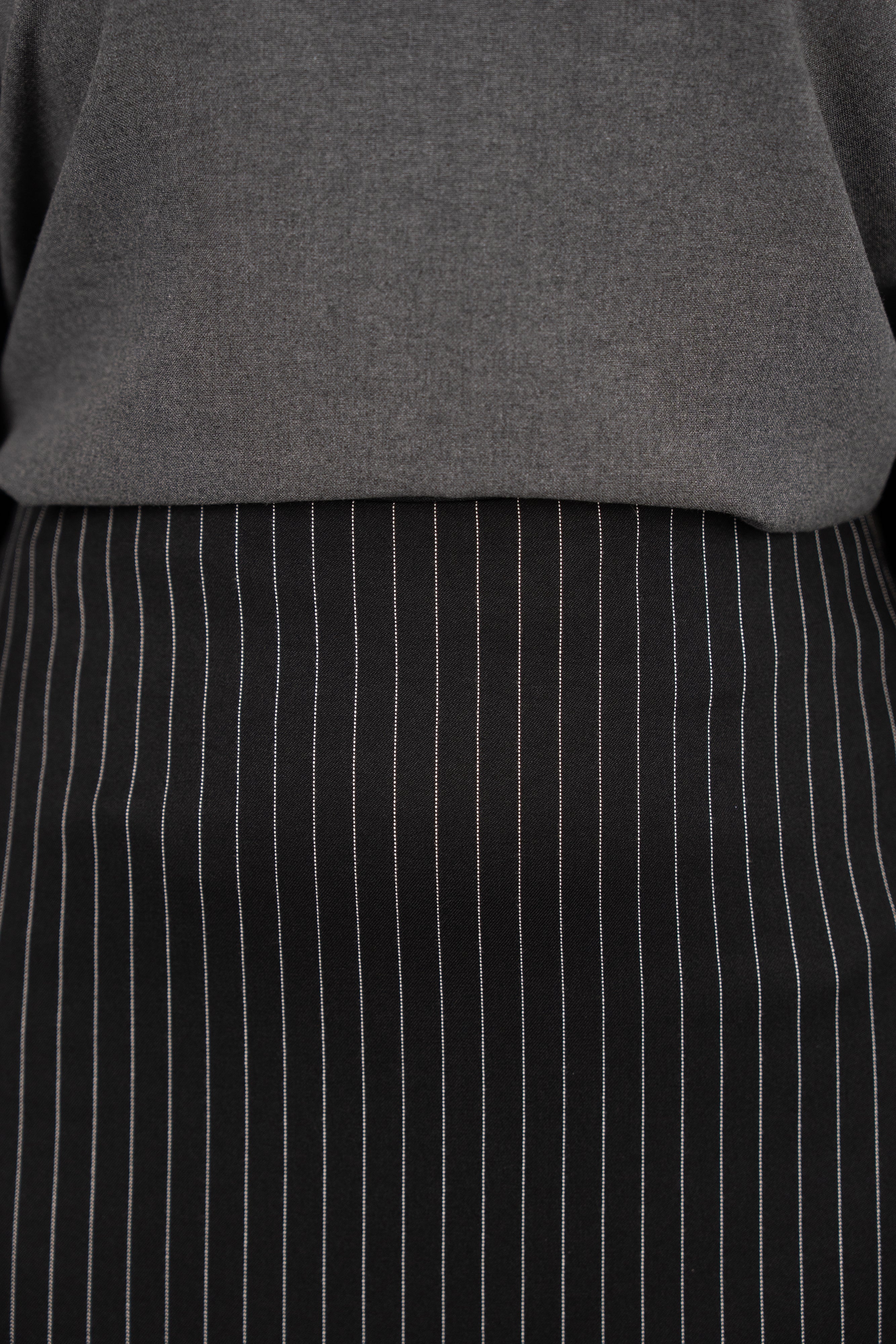 Çizgili Çan Etek SİYAH