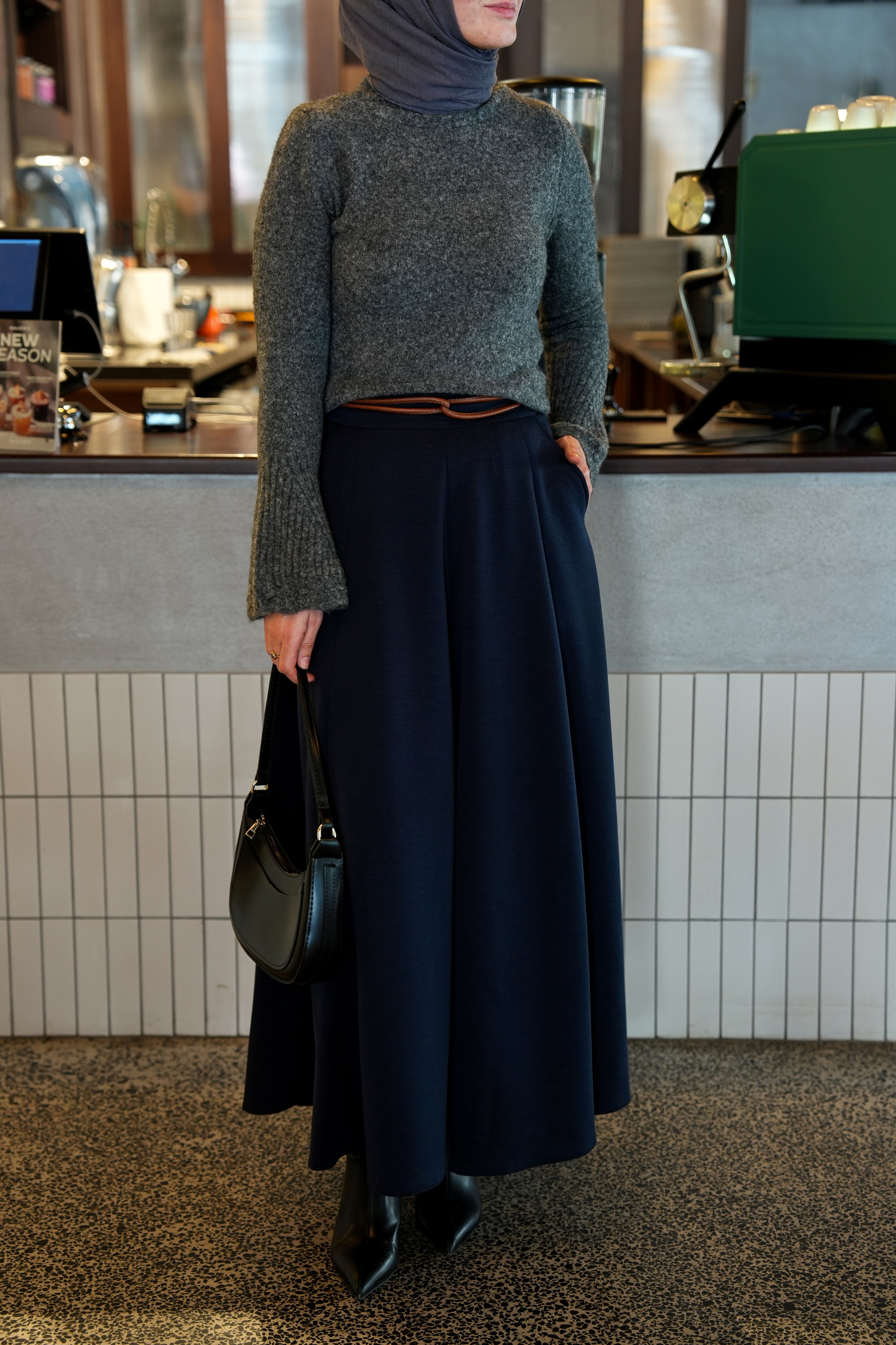 Modal Parçalı Etek LACİVERT